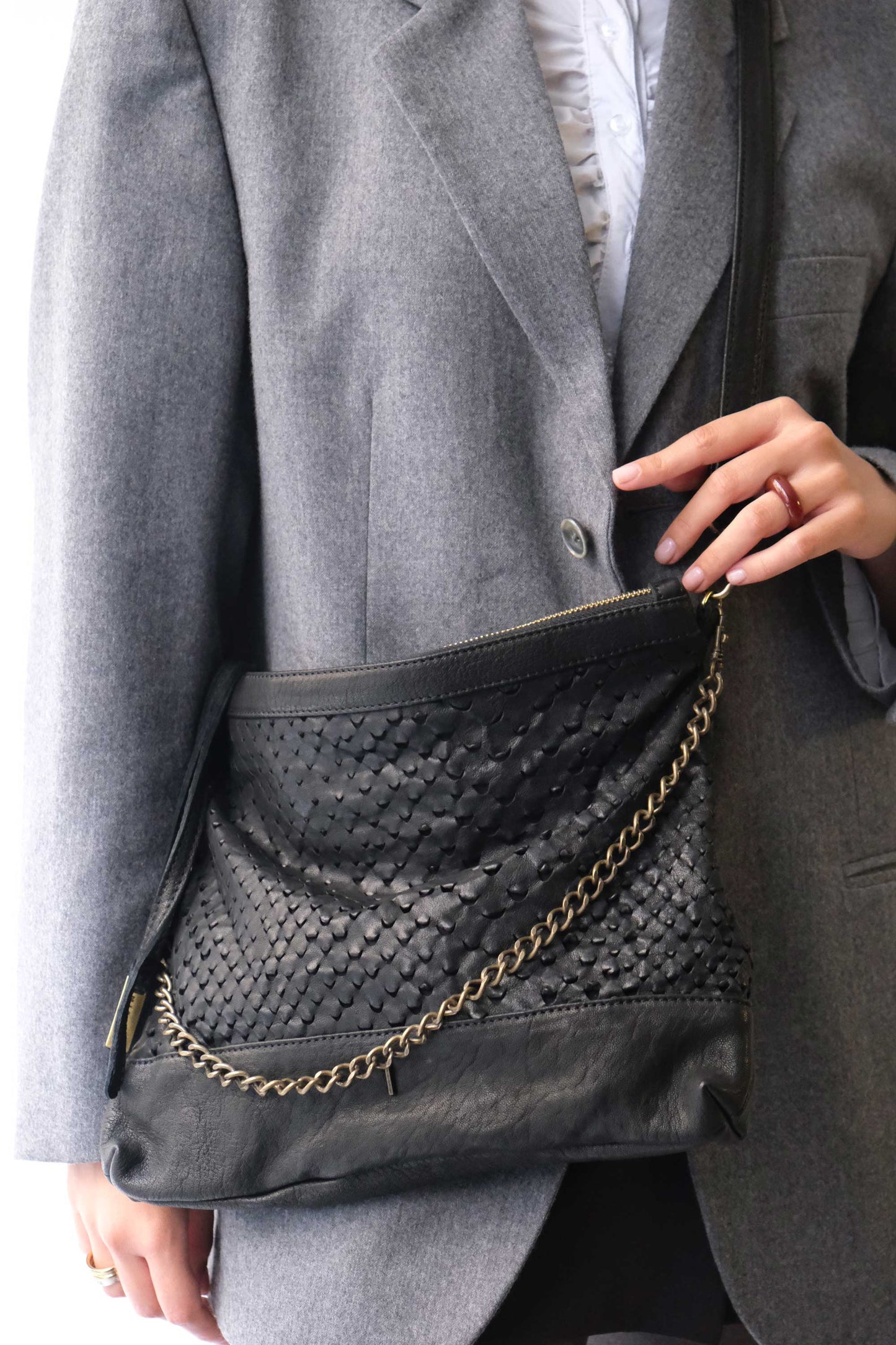 PRE ORDER discount 15%-Zoe in black perforated nappa leather - use code PREORDER15 - ESTIMATED DELIVERY SEPTEMBER 15- Made in Italy -