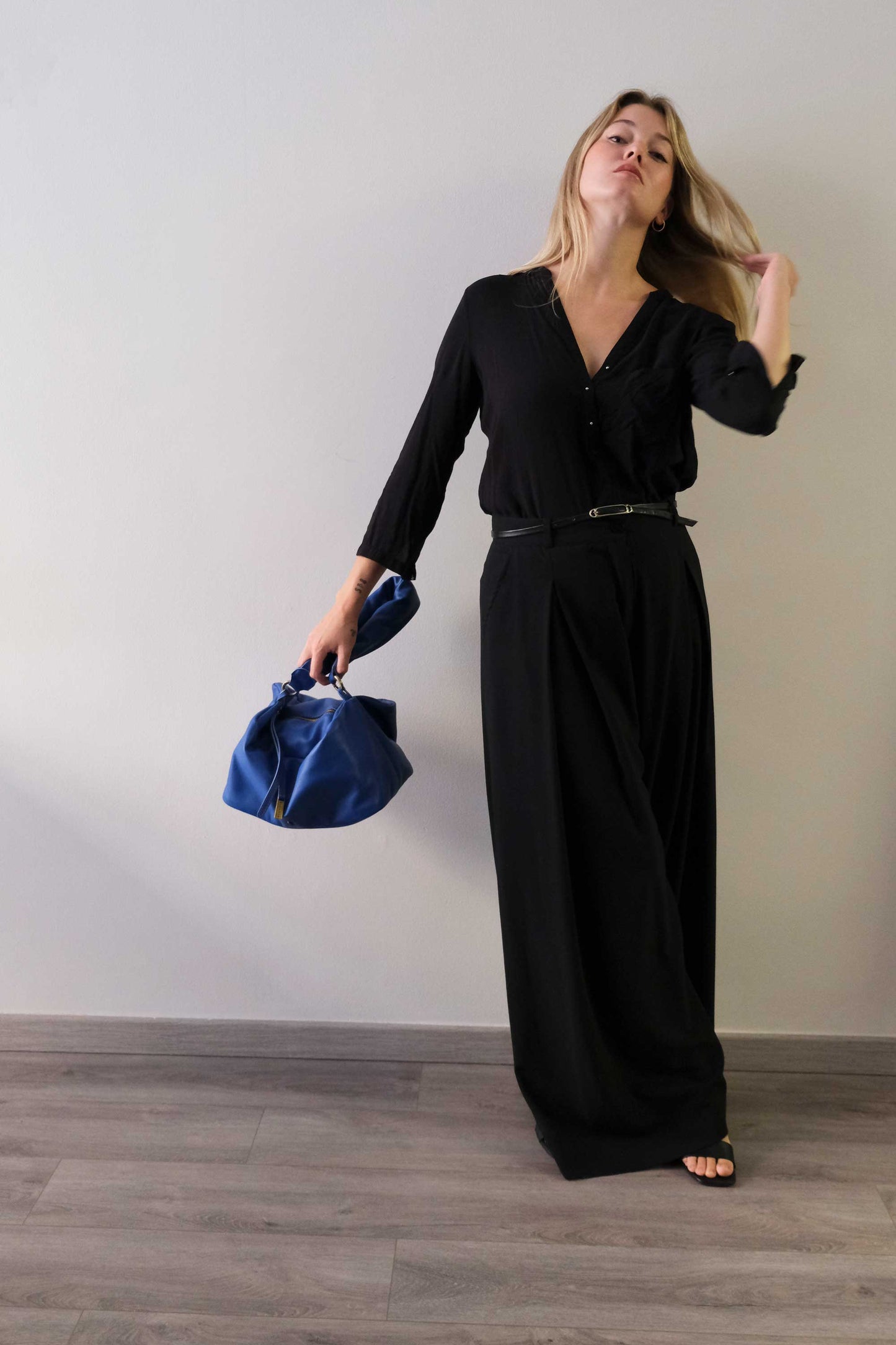 Bobo top handle bag in soft china leather