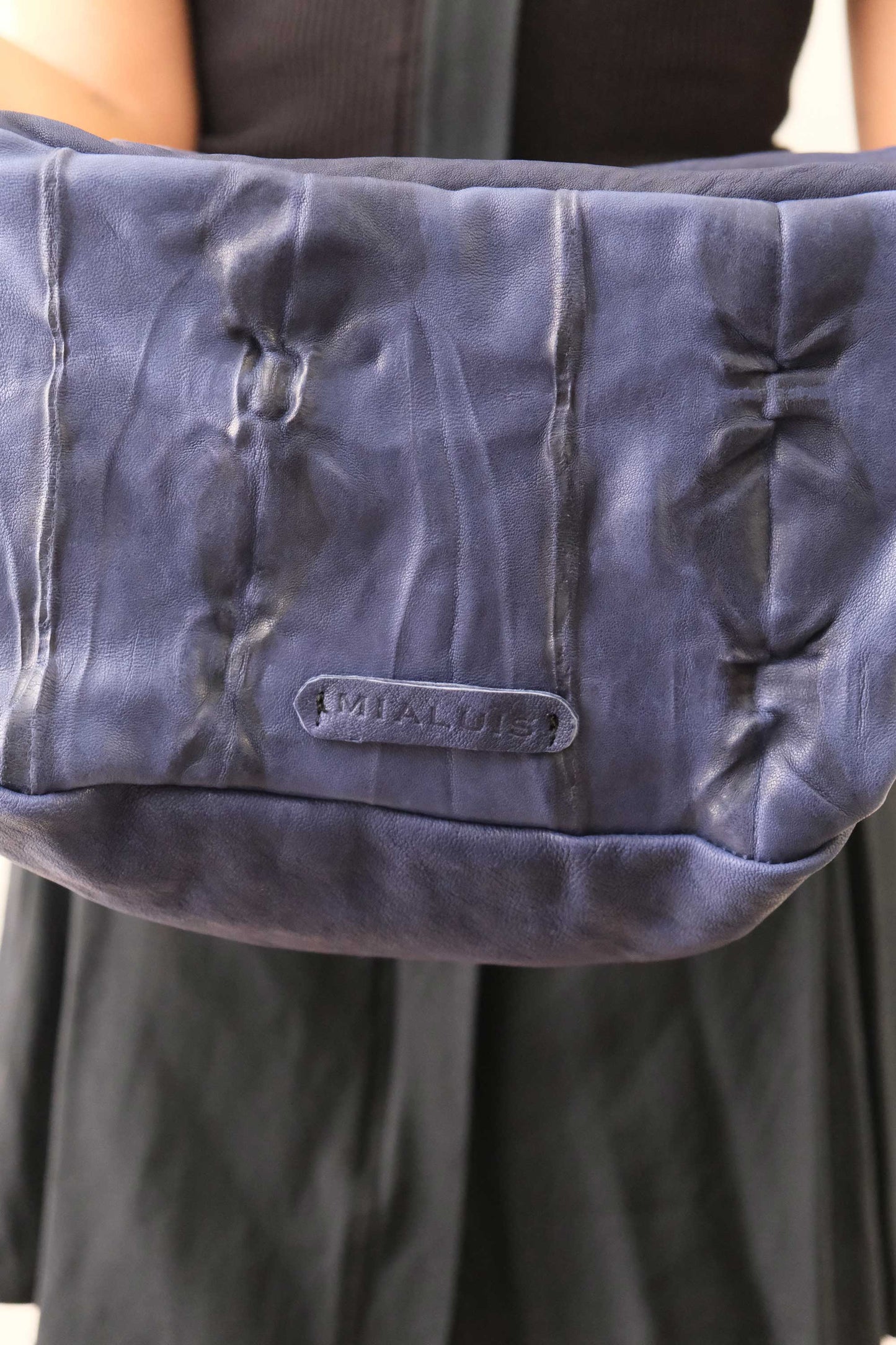PRE ORDER discount 15%-Bobo top handle bag in cobalto nappa lomè soft leather - use code PREORDER15 - ESTIMATED DELIVERY SEPTEMBER 15- Made in Italy -