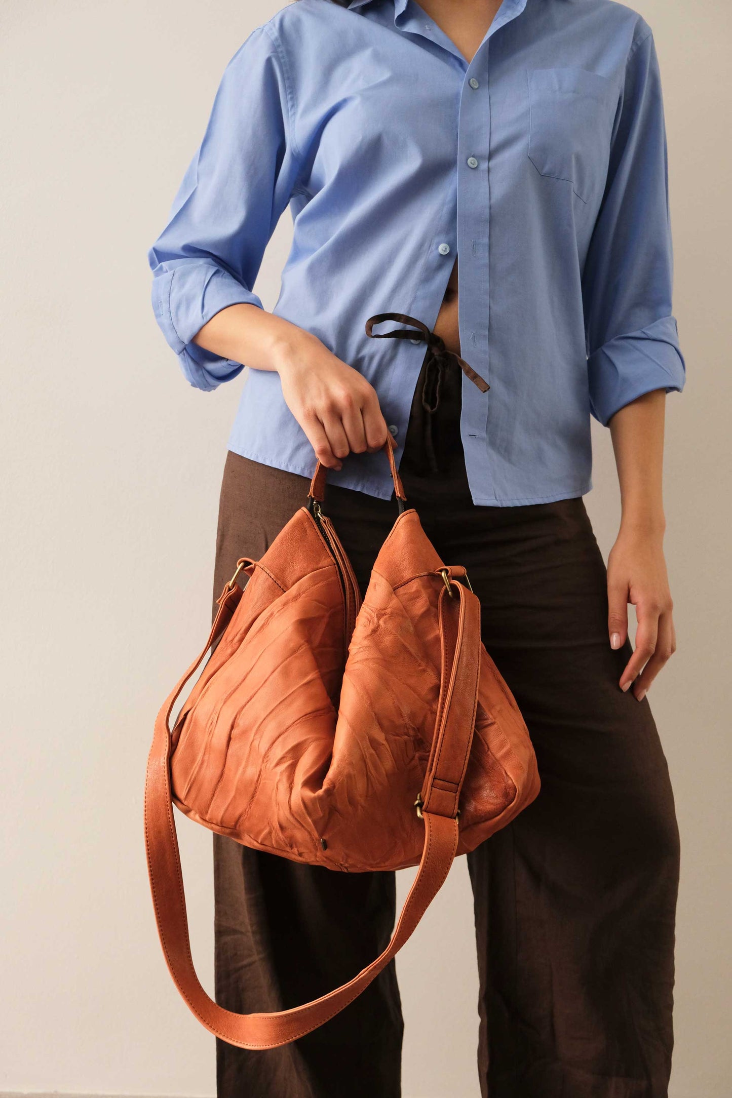 Chicca hobo bag in morbida nappa lomé lips - Made in Italy -