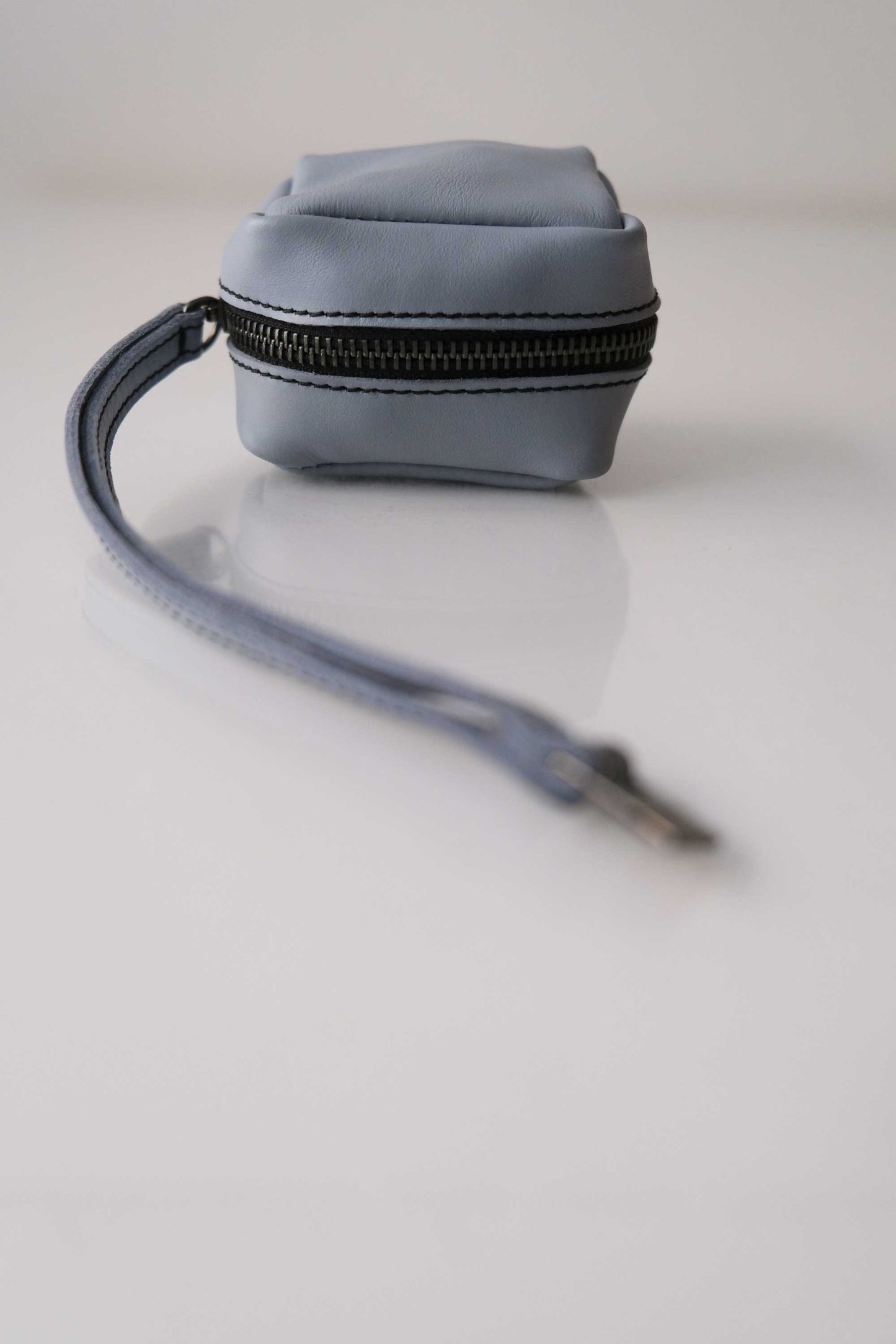 Dream box mini pochette in morbida pelle color pioggia - Made in Italy -