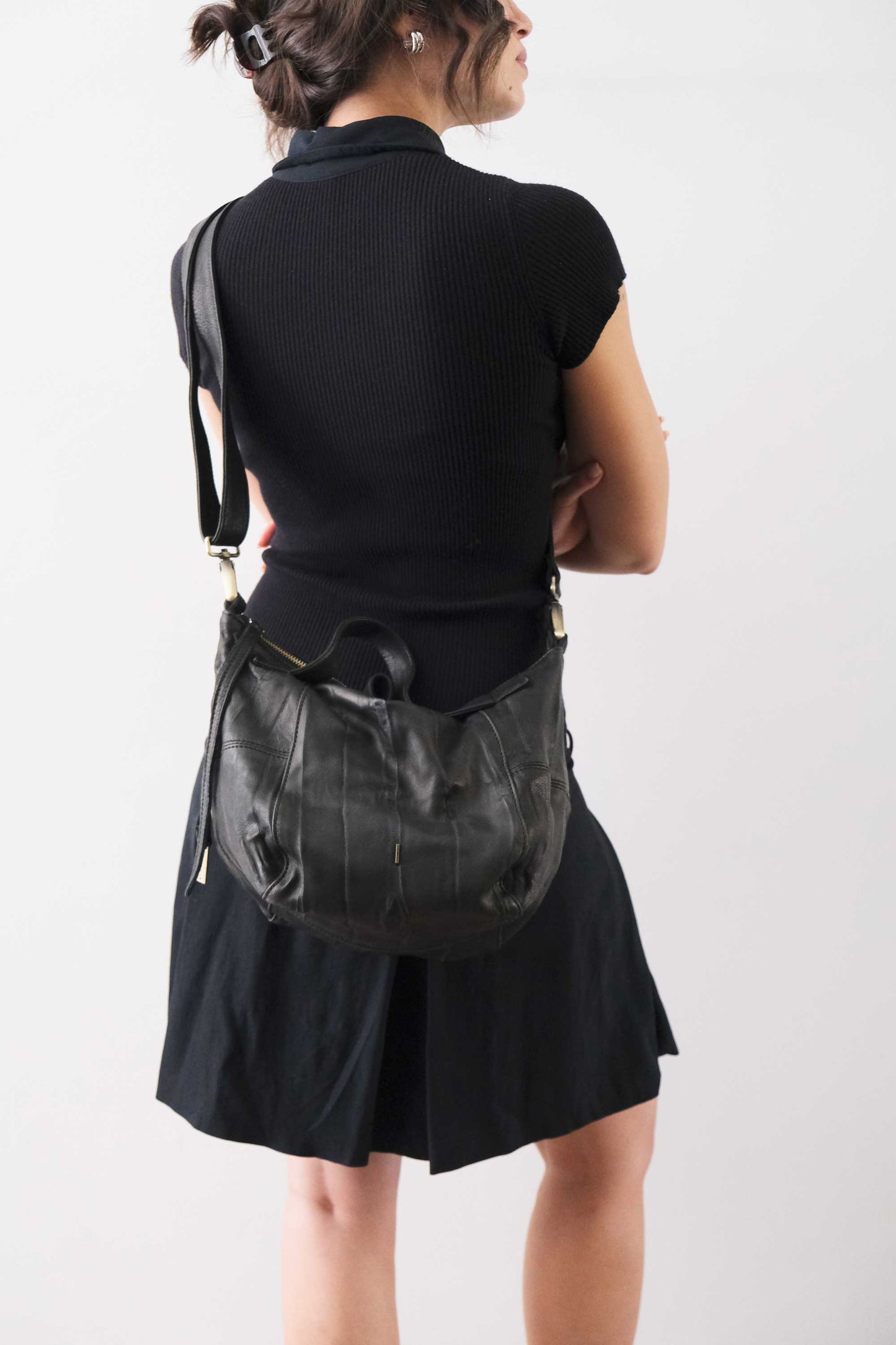 PRE ORDER discount 15%- Marty bag in black soft washed nappa lomè - use code PREORDER15 - ESTIMATED DELIVERY SEPTEMBER 15- Made in Italy -
