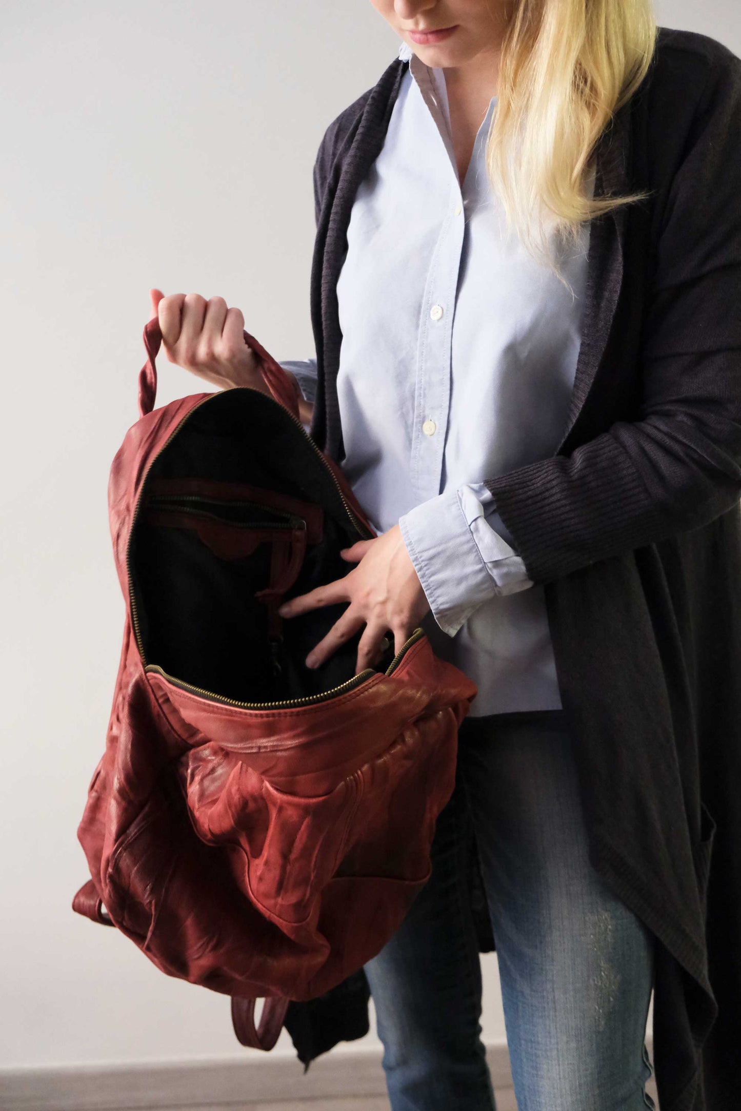 Nerina backpack in lome leather