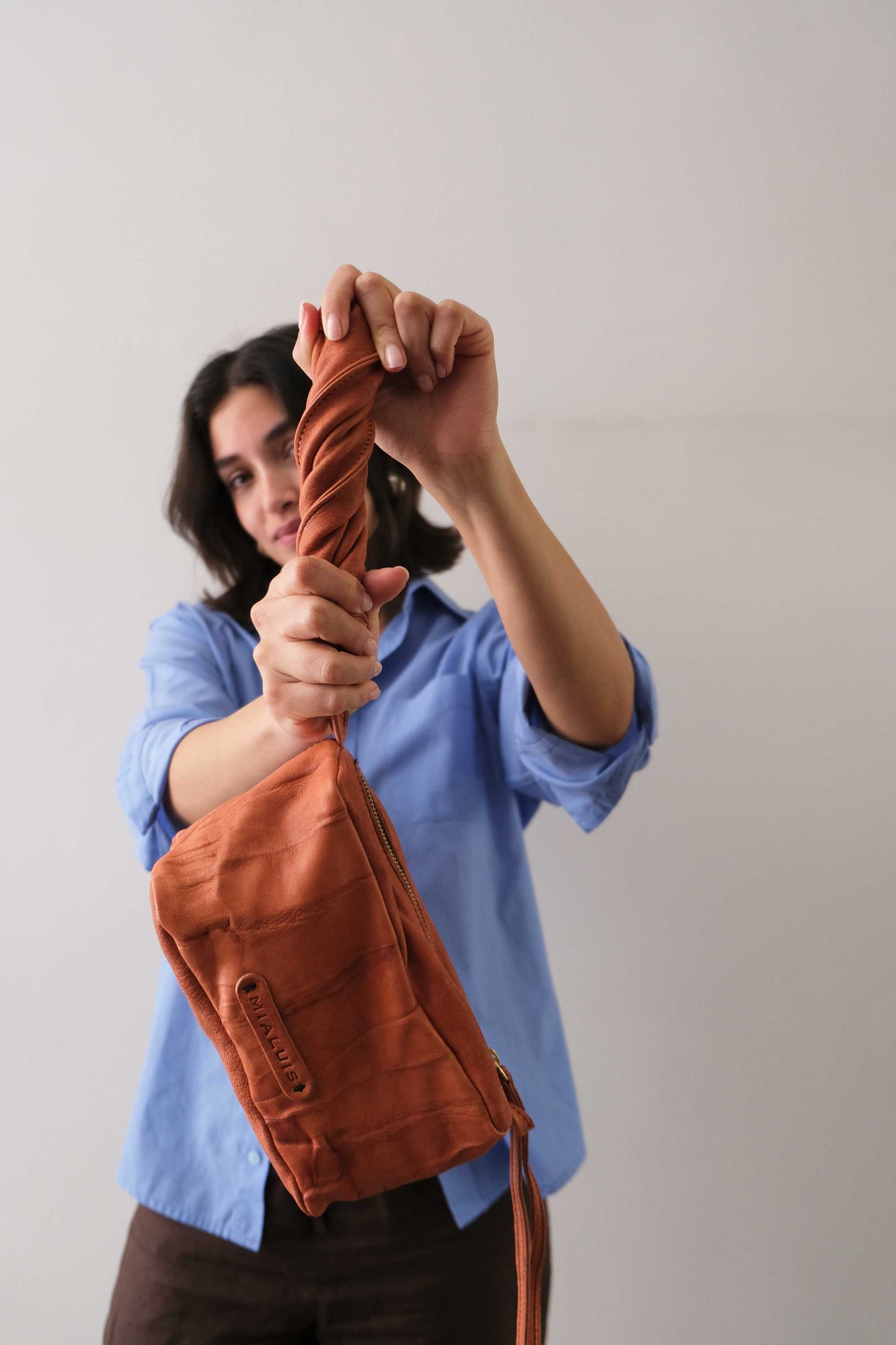 Bobo mini in nappa lomè lips pelle conciata al vegetale - Made in Italy -