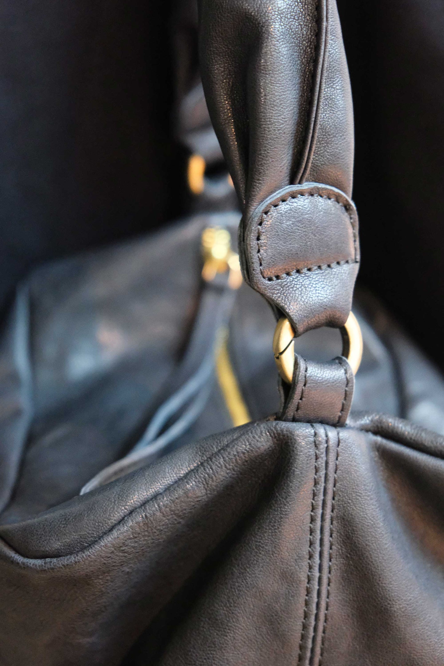 Bobo Torchon top handle bag in vegetable nappa leather