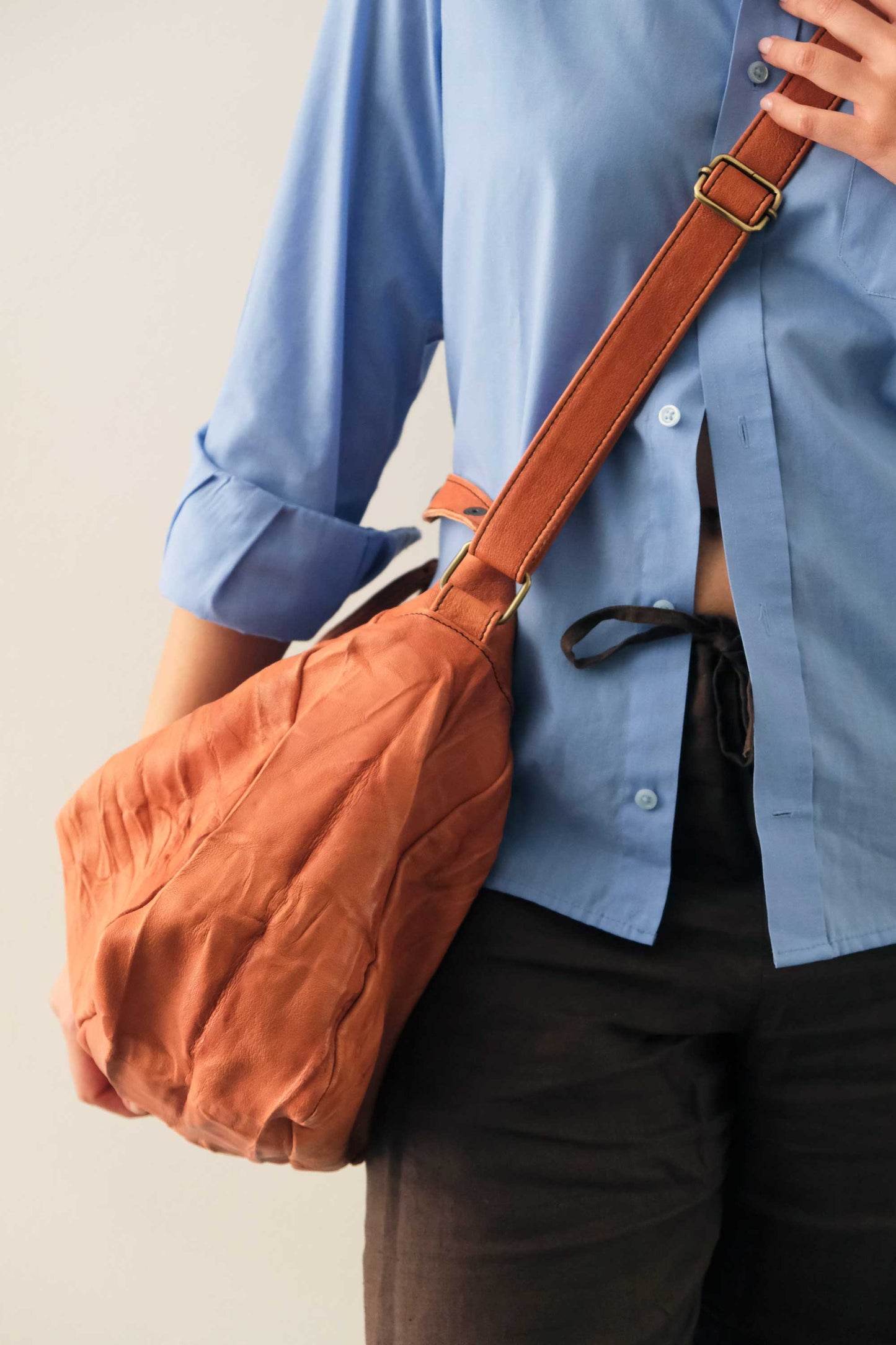 Chicca hobo bag in morbida nappa lomé lips - Made in Italy -