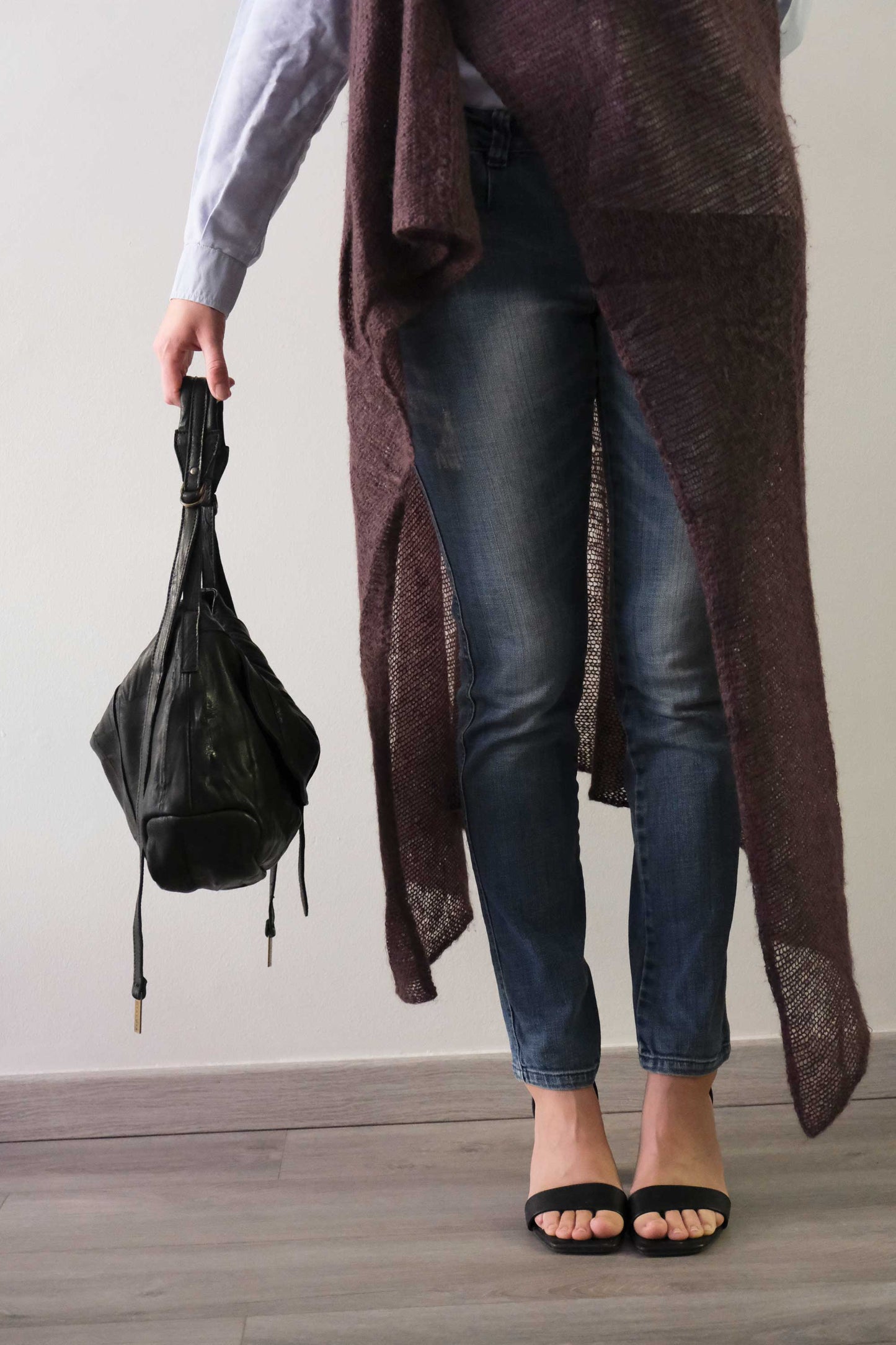 Do saddle bag black in soft nappa lomé - Made in Italy -