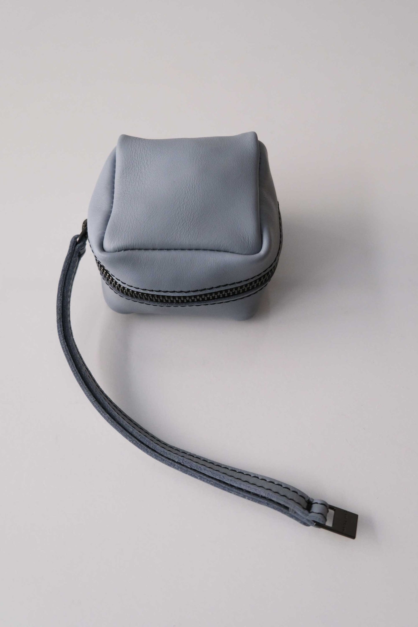 Dream box mini pochette in morbida pelle color pioggia - Made in Italy -