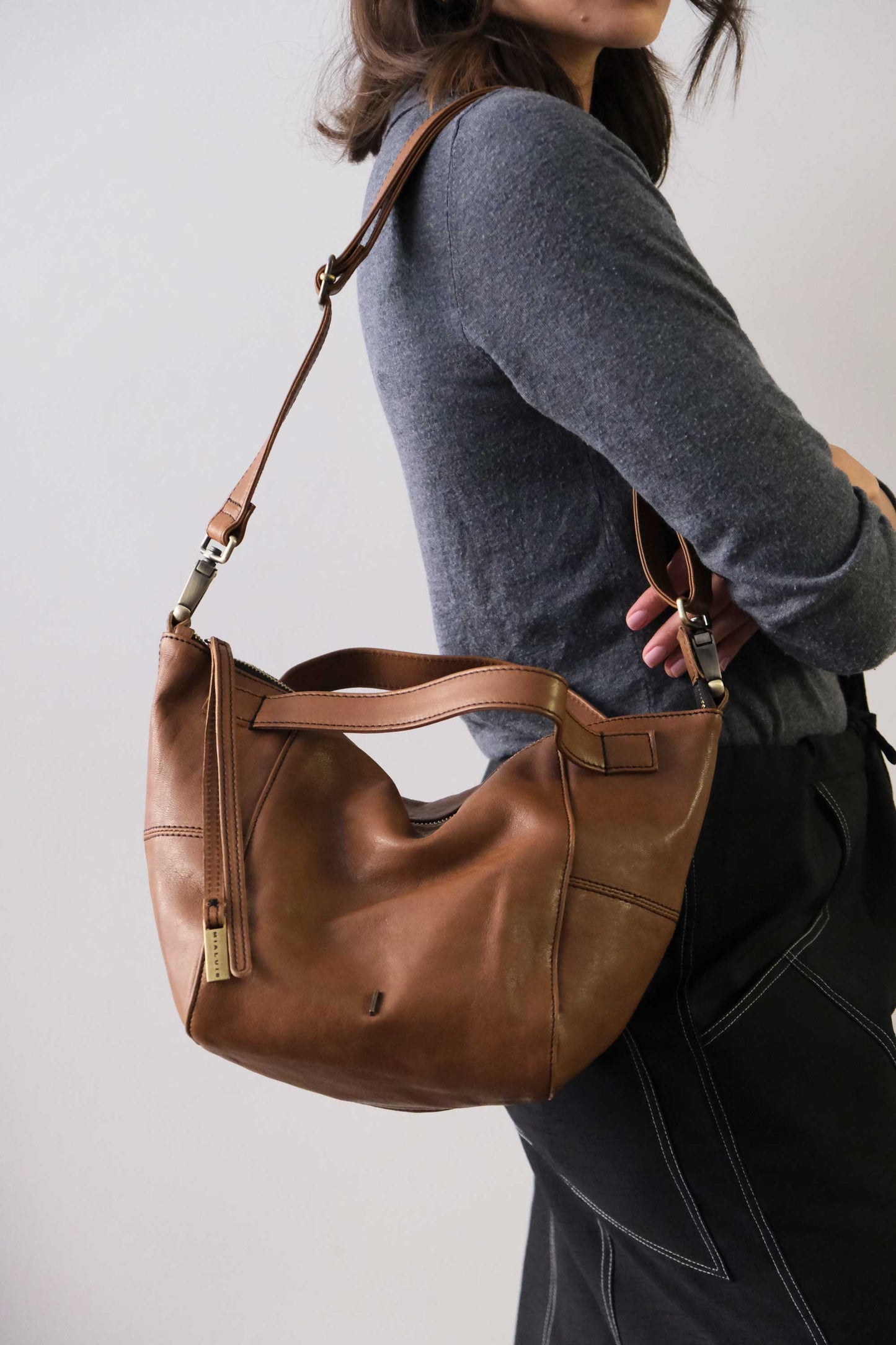 PRE ORDER discount 15%- Marty bag in cognac soft nappa - use code PREORDER15- DELIVERY DELIVERY END MARCH - Made in Italy -