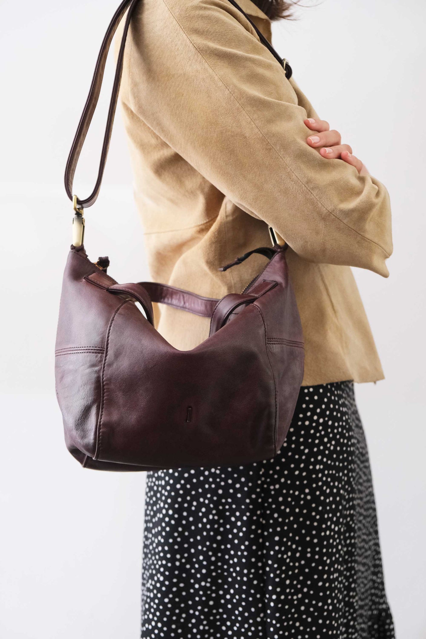 PRE ORDER discount 15%-Marty bag in plum turner calf soft leather - use code PREORDER15 - ESTIMATED DELIVERY SEPTEMBER 15- Made in Italy -
