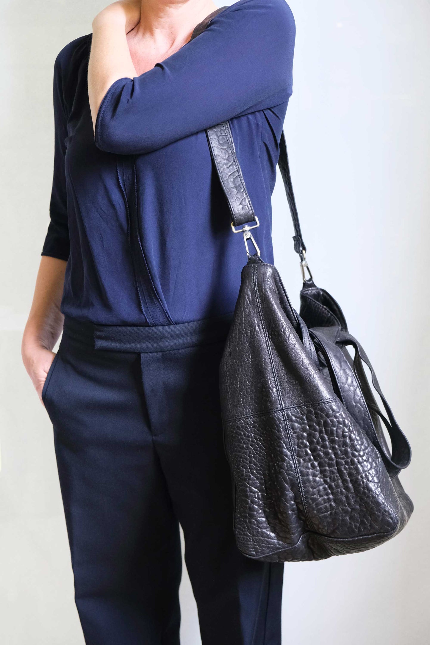 Mele tote bag in mutton vegetable leather