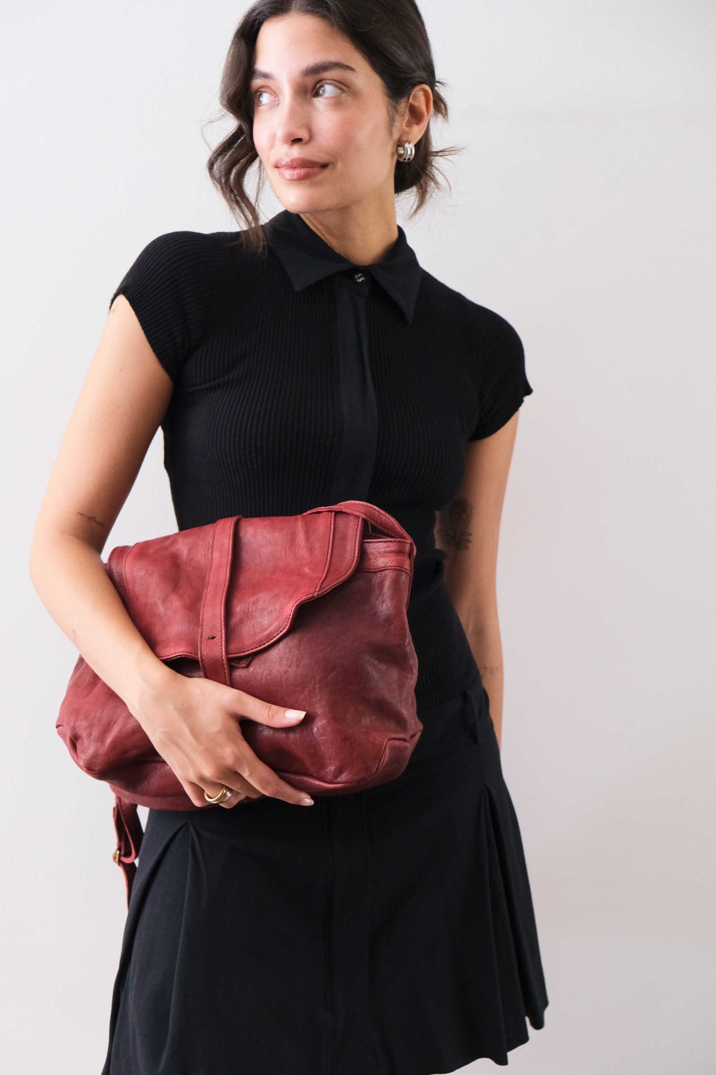 PRE ORDER discount 15%-Do saddle bag in habanero soft nappa washed - use code PREORDER15 - ESTIMATED DELIVERY SEPTEMBER 15- Made in Italy -