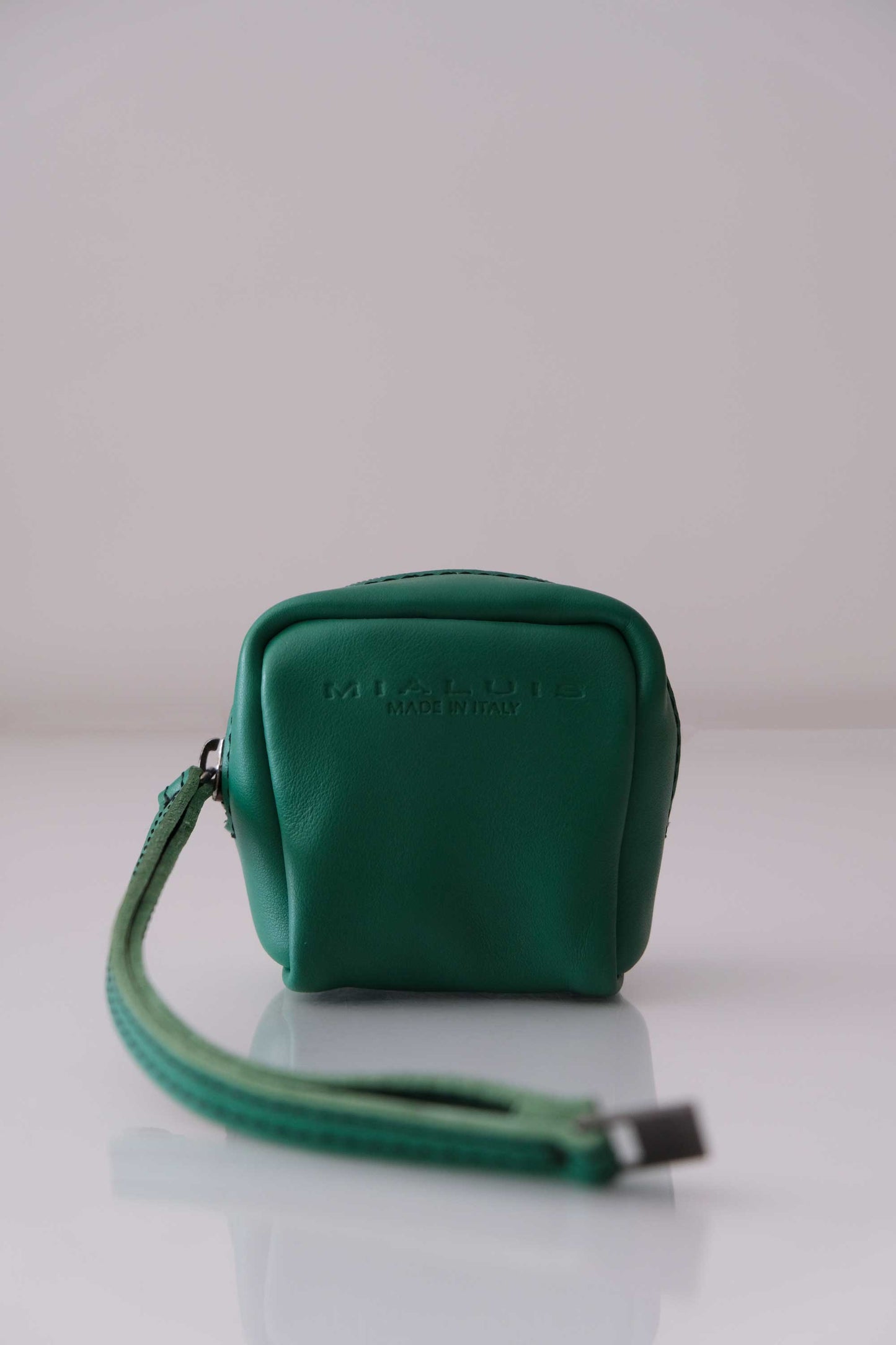 Dream box mini pochette in morbida pelle smeraldo - Made in Italy -