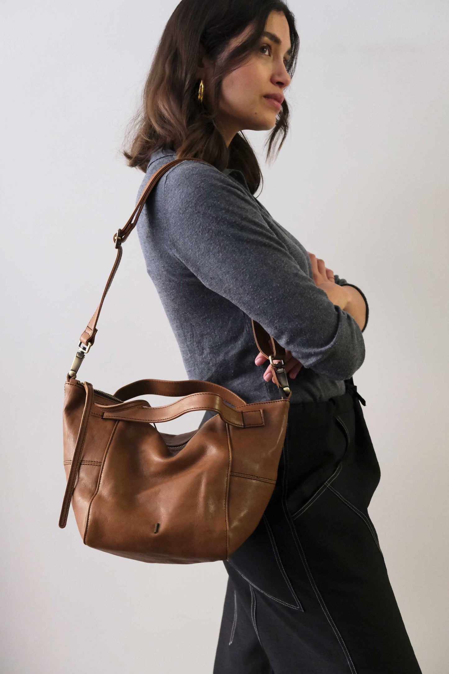 PRE ORDER discount 15%- Marty bag in cognac soft nappa - use code PREORDER15- DELIVERY DELIVERY END MARCH - Made in Italy -