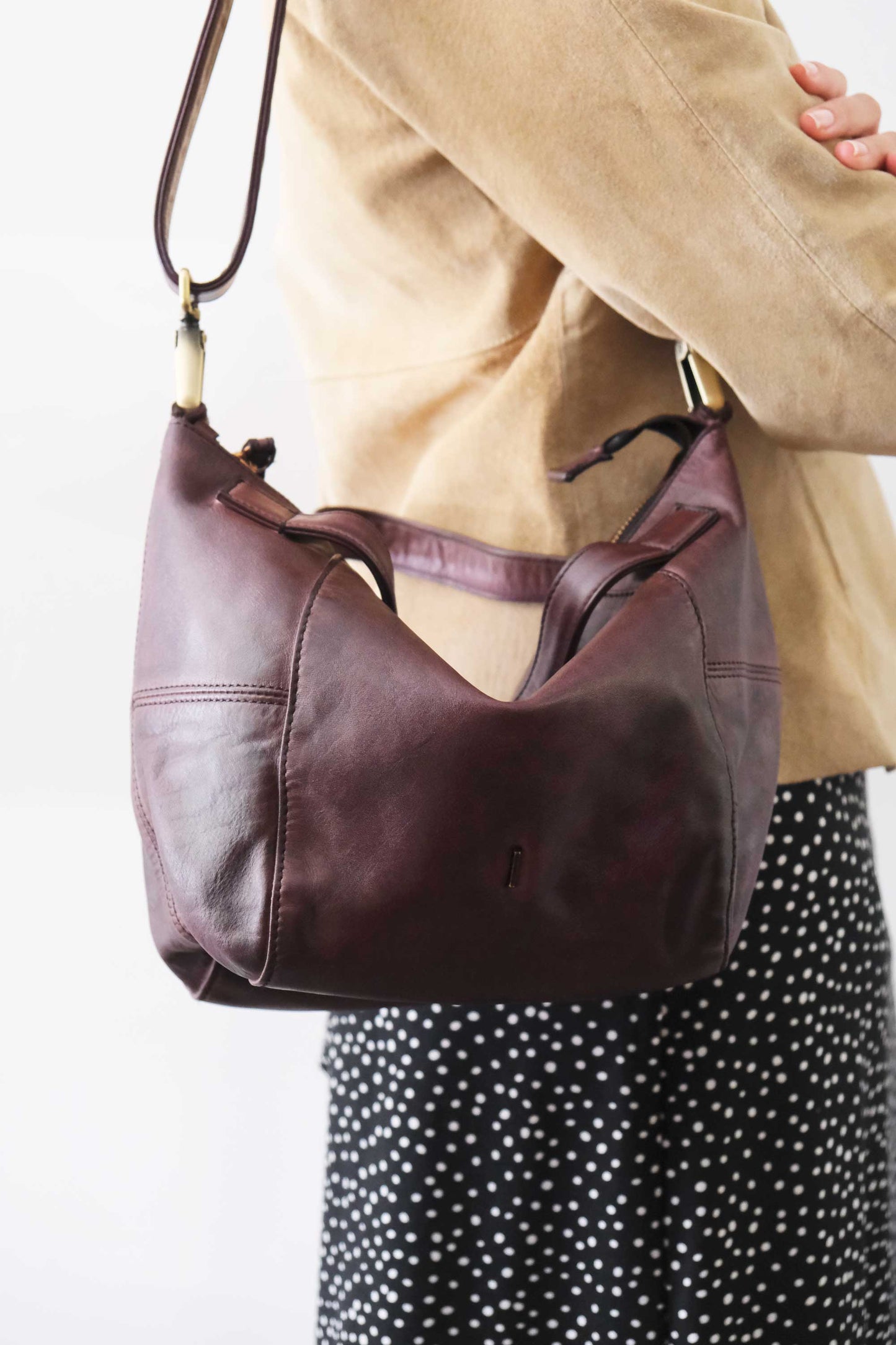 PRE ORDER discount 15%-Marty bag in plum turner calf soft leather - use code PREORDER15 - ESTIMATED DELIVERY SEPTEMBER 15- Made in Italy -