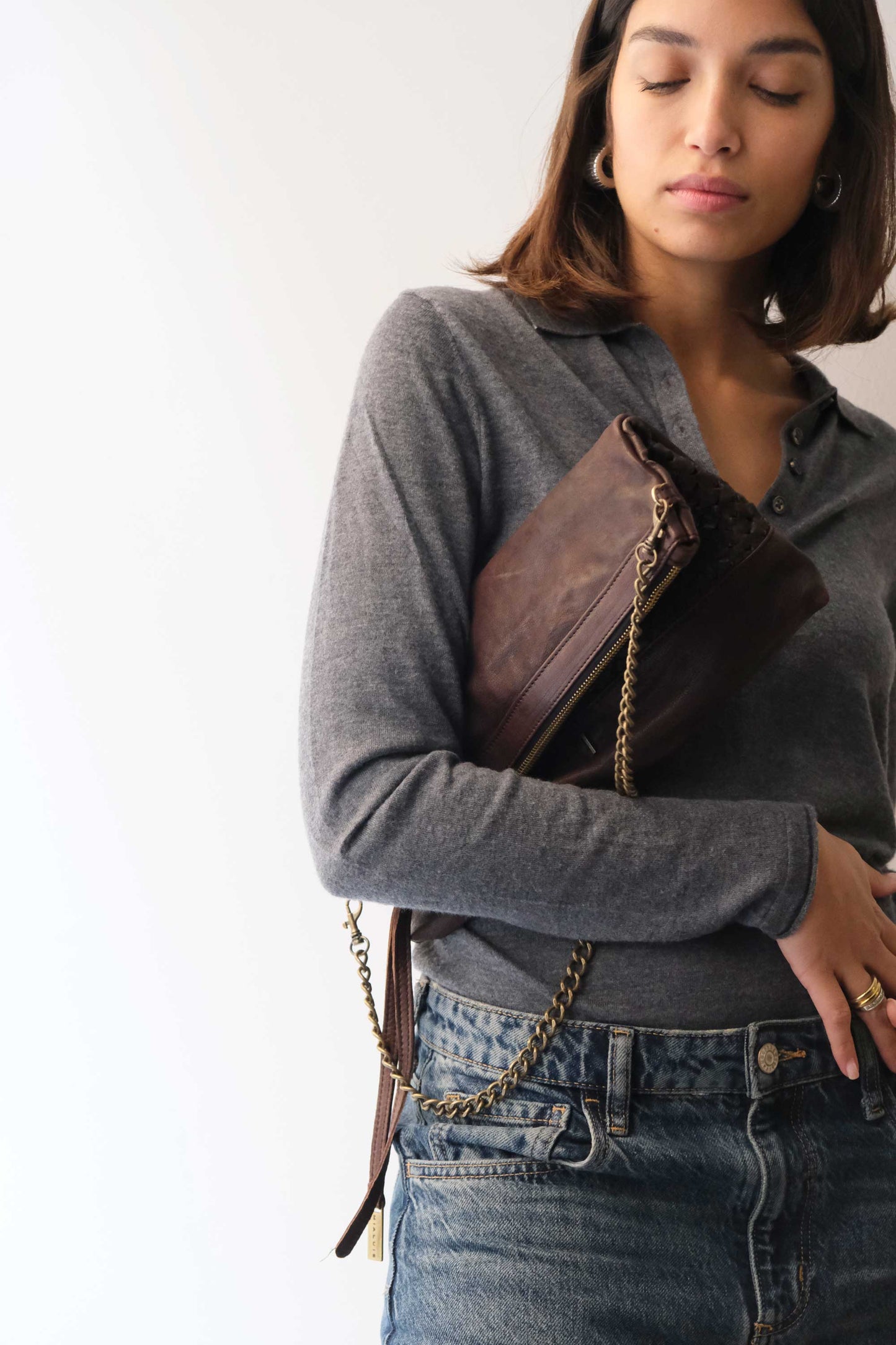 PRE ORDER discount 15%-Zoe in brown perforated nappa leather - use code PREORDER15 - ESTIMATED DELIVERY SEPTEMBER 15- Made in Italy -
