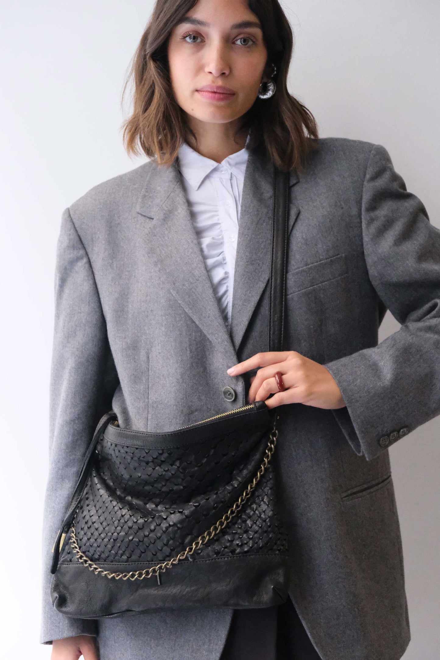 PRE ORDER discount 15%-Zoe in black perforated nappa leather - use code PREORDER15 - ESTIMATED DELIVERY SEPTEMBER 15- Made in Italy -