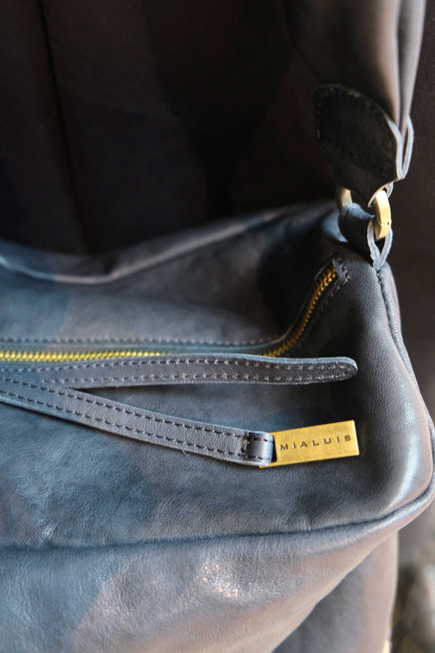 Bobo Torchon top handle bag in vegetable nappa leather