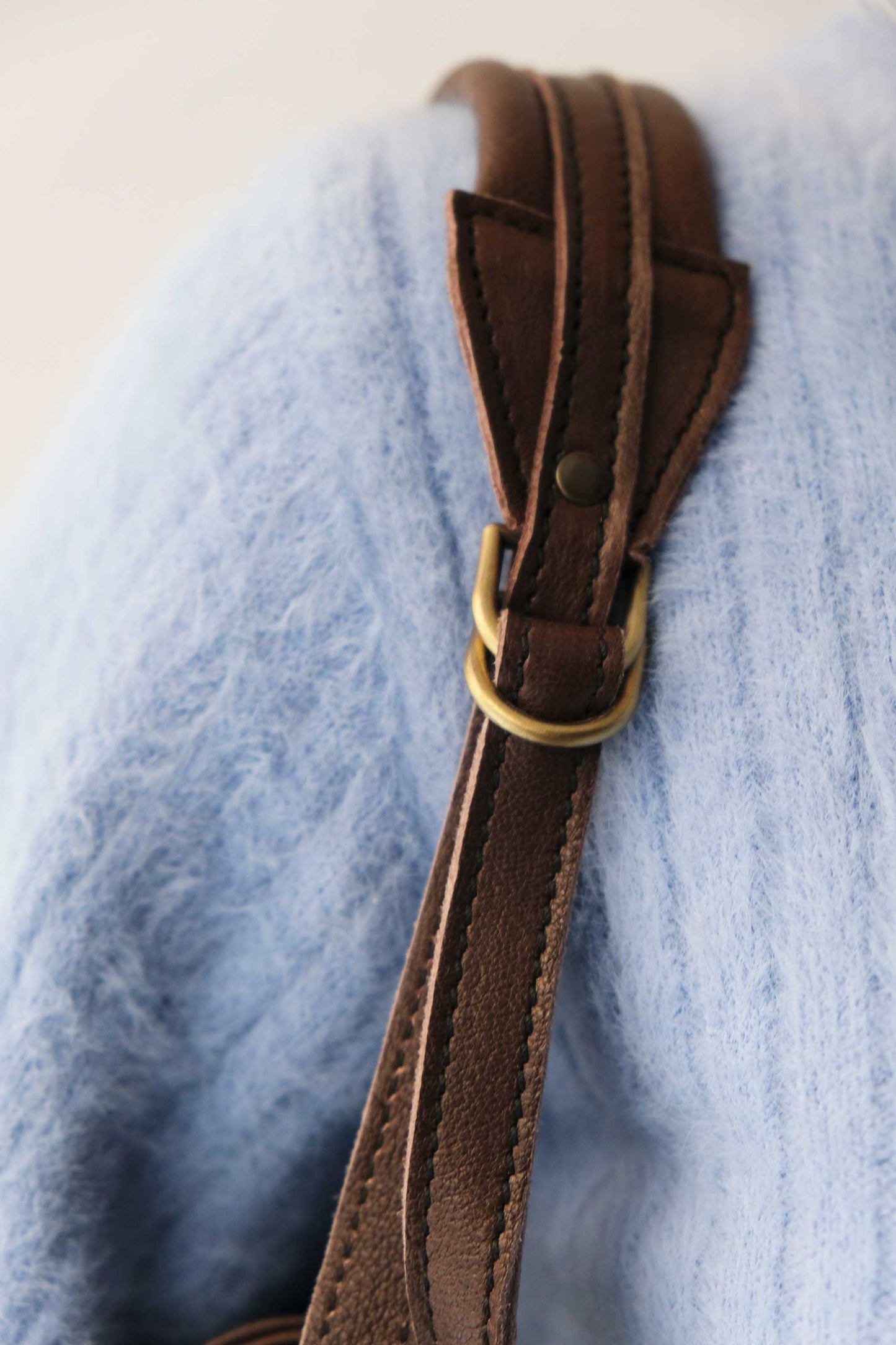 Do mini saddle bag in brown soft nappa - Made in Italy -