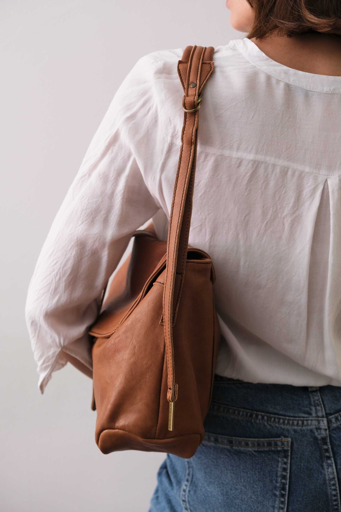 PRE ORDER discount 15%-Do saddle bag in cognac soft nappa - use code PREORDER15 - ESTIMATED DELIVERY SEPTEMBER 15- Made in Italy -
