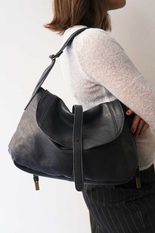 PRE ORDER discount 15% - Do saddle bag in navy soft nappa - use code PREORDER15 - DELIVERY IS ESTIMATED WITHIN APPROXIMATELY 30 DAYS FROM THE ORDER DATE- Made in Italy -