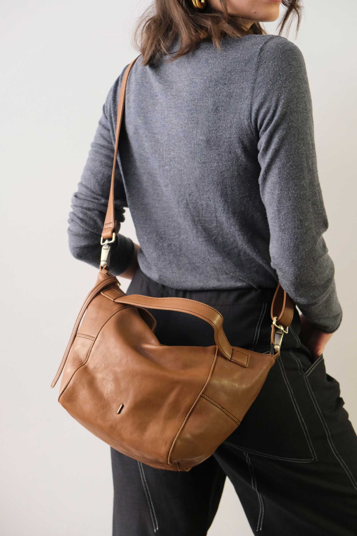 PRE ORDER discount 15%- Marty bag in cognac soft nappa - use code PREORDER15- DELIVERY DELIVERY END MARCH - Made in Italy -