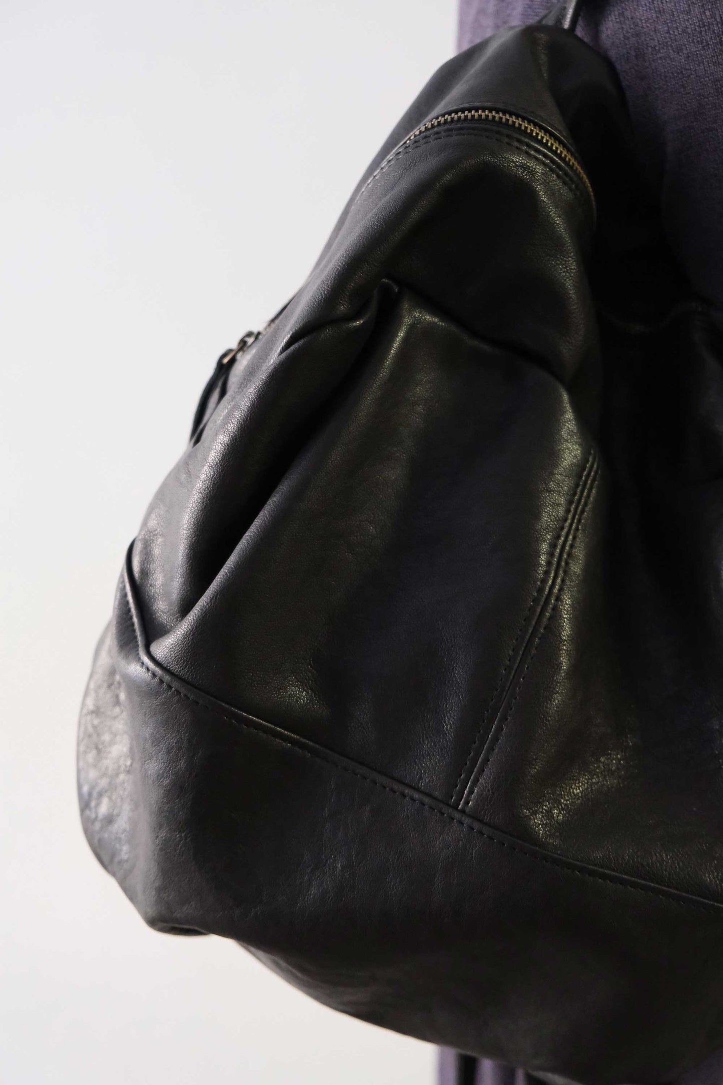 Nerina backpack in black nappa leather - Made in Italy -