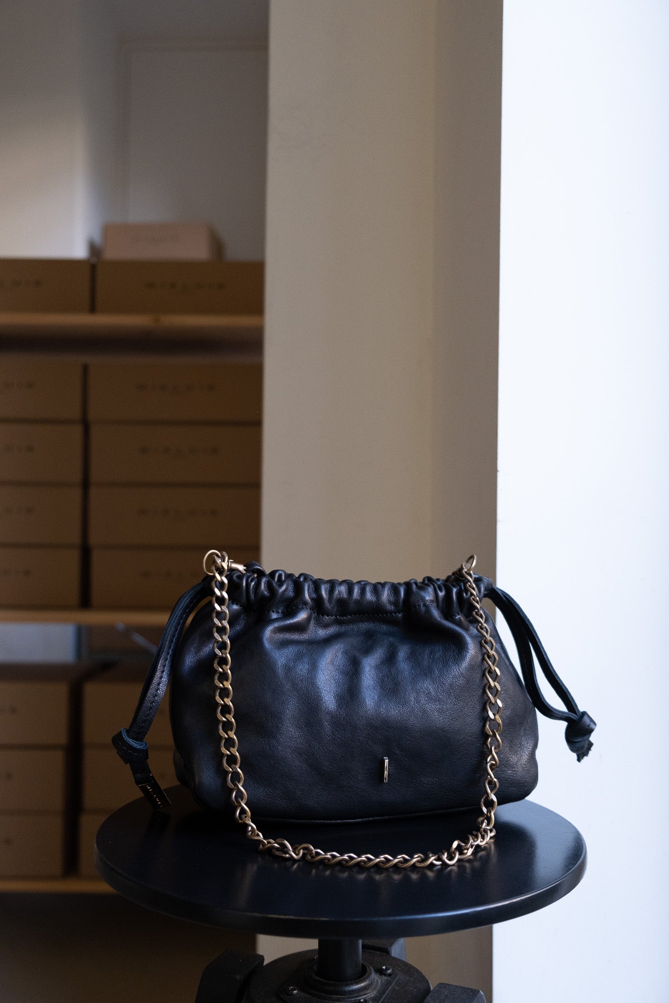 PRE ORDER discount 15%-Agnes mini pochette in black nappa vegetable leather - use code PREORDER15 - DELIVERY IS ESTIMATED WITHIN APPROXIMATELY 30 DAYS FROM THE ORDER DATE- Made in Italy -
