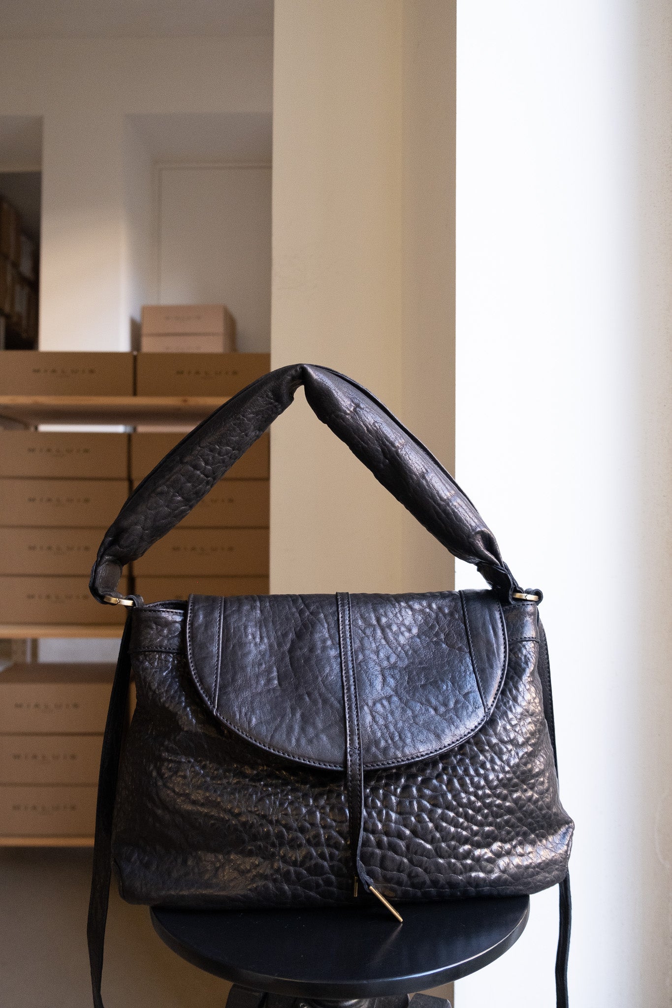 Do Torchon saddle bag in mutton vegetable leather