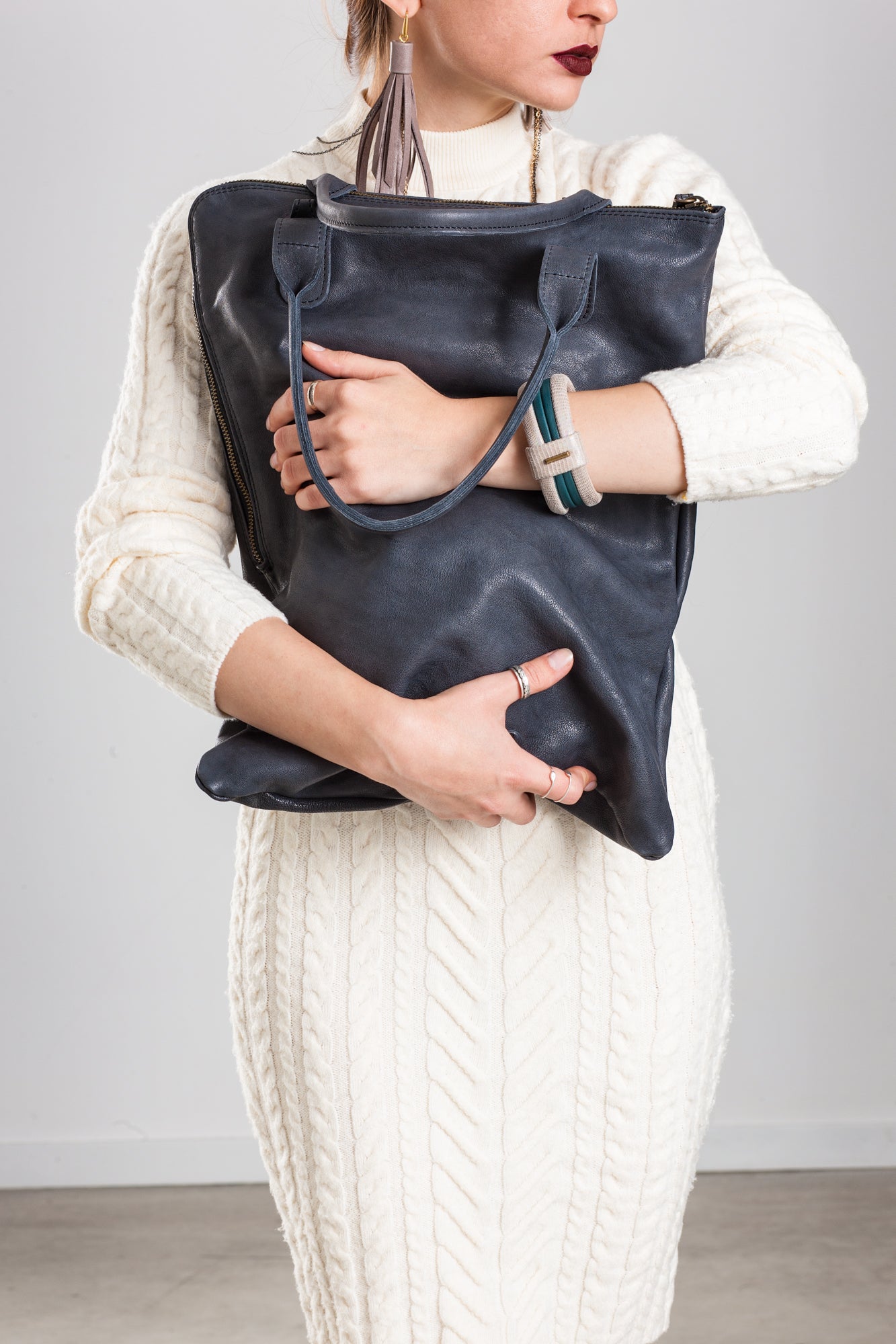 Ariel tote bag in nappa leather