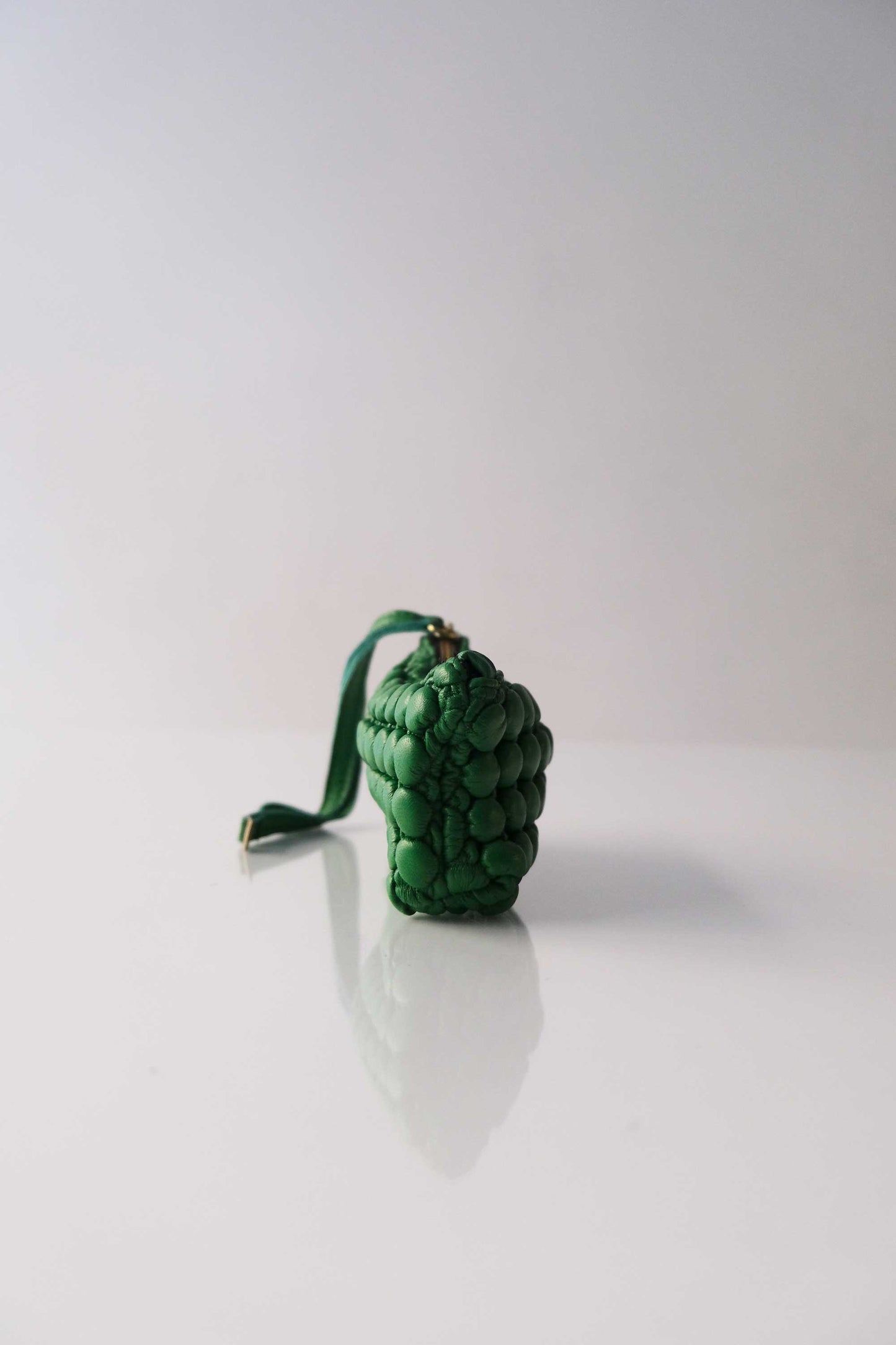 Bubble Mialuis in pleated bubble emerald soft nappa leather - Made in Italy -