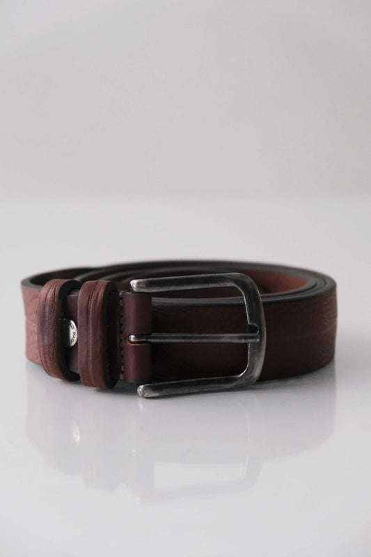 Belt Punto – Men’s vegetable-tanned leather tan – Made in Italy
