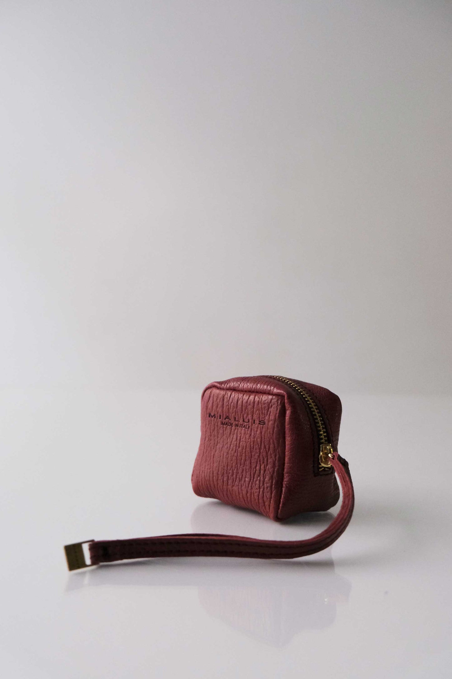 Dream box mini pochette in habanero printed shark calf leather - Made in Italy -