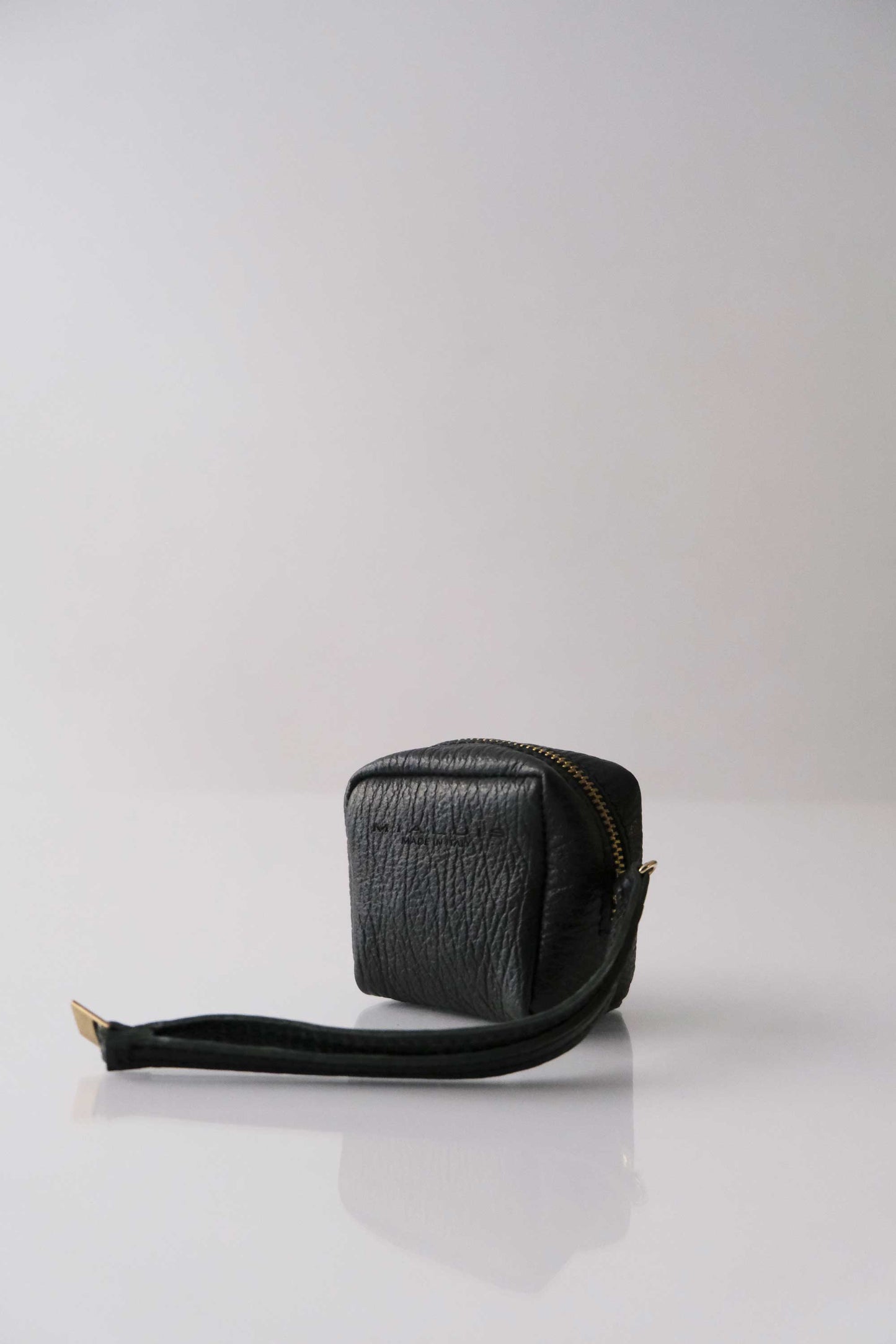 Dream box mini pochette in pino printed shark calf leather - Made in Italy -