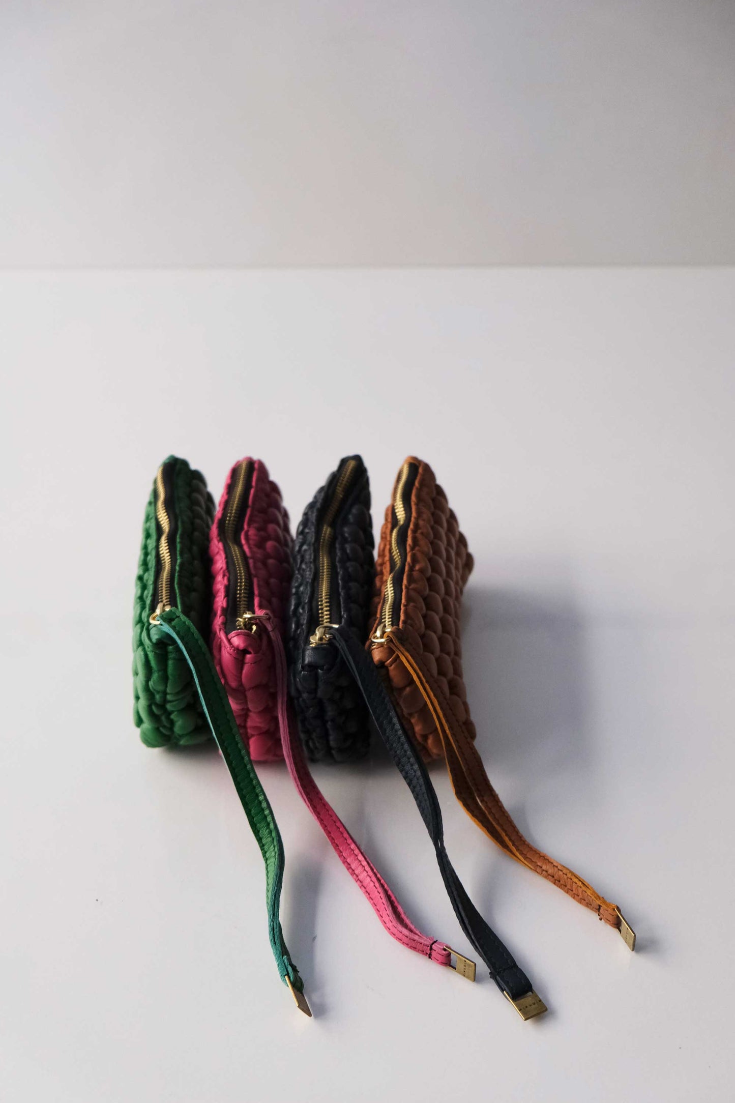 Bubble Mialuis in pleated bubble biscuit soft nappa leather - Made in Italy -