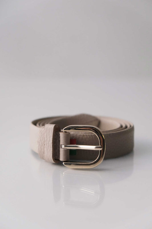 Belt Linea natural grain calf cream - Made in Italy -