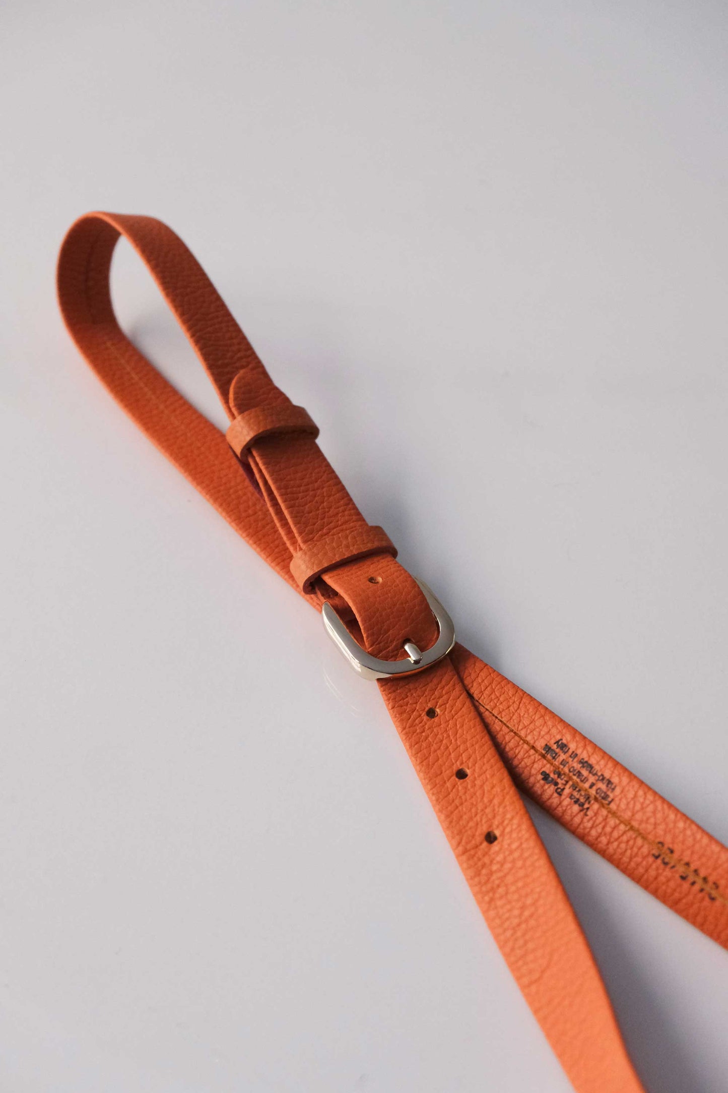 Belt Linea natural grain calf mandarin - Made in Italy -