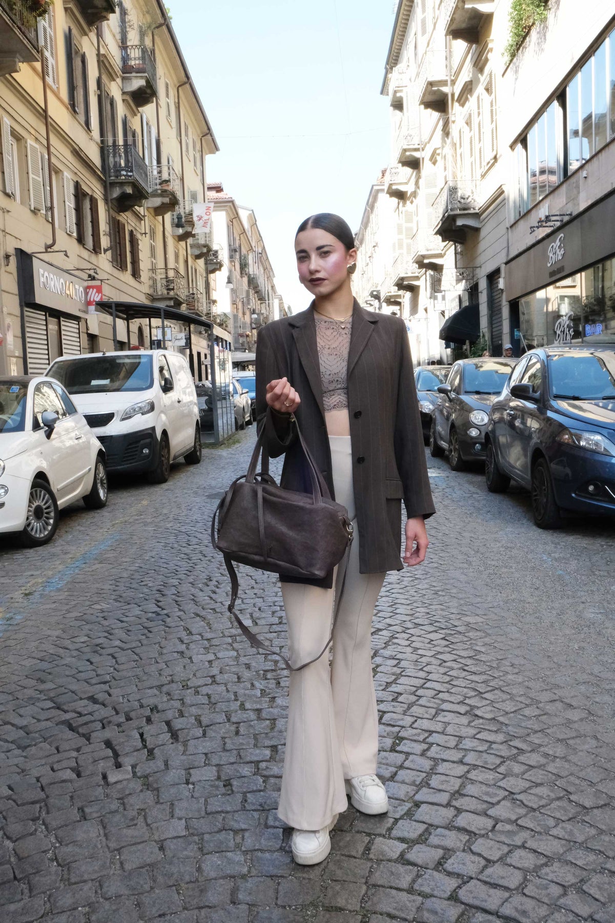Maribè in tobacco washed nappa leather  - Made in Italy -