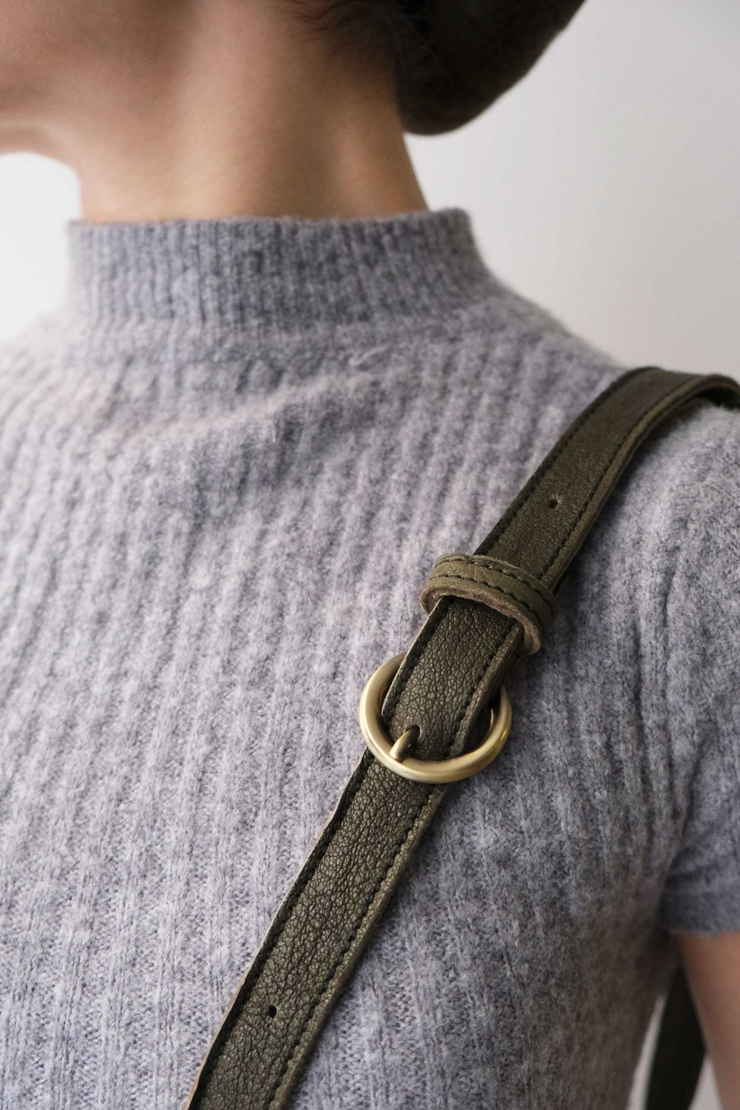 Mikin forest pochette in taipan vegetable-tanned leather – Made in Italy -