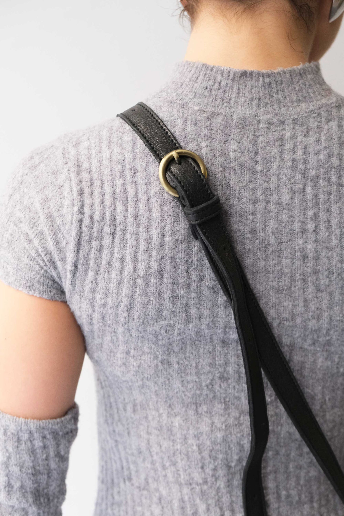 Mikin black pochette in taipan vegetable-tanned leather – Made in Italy -