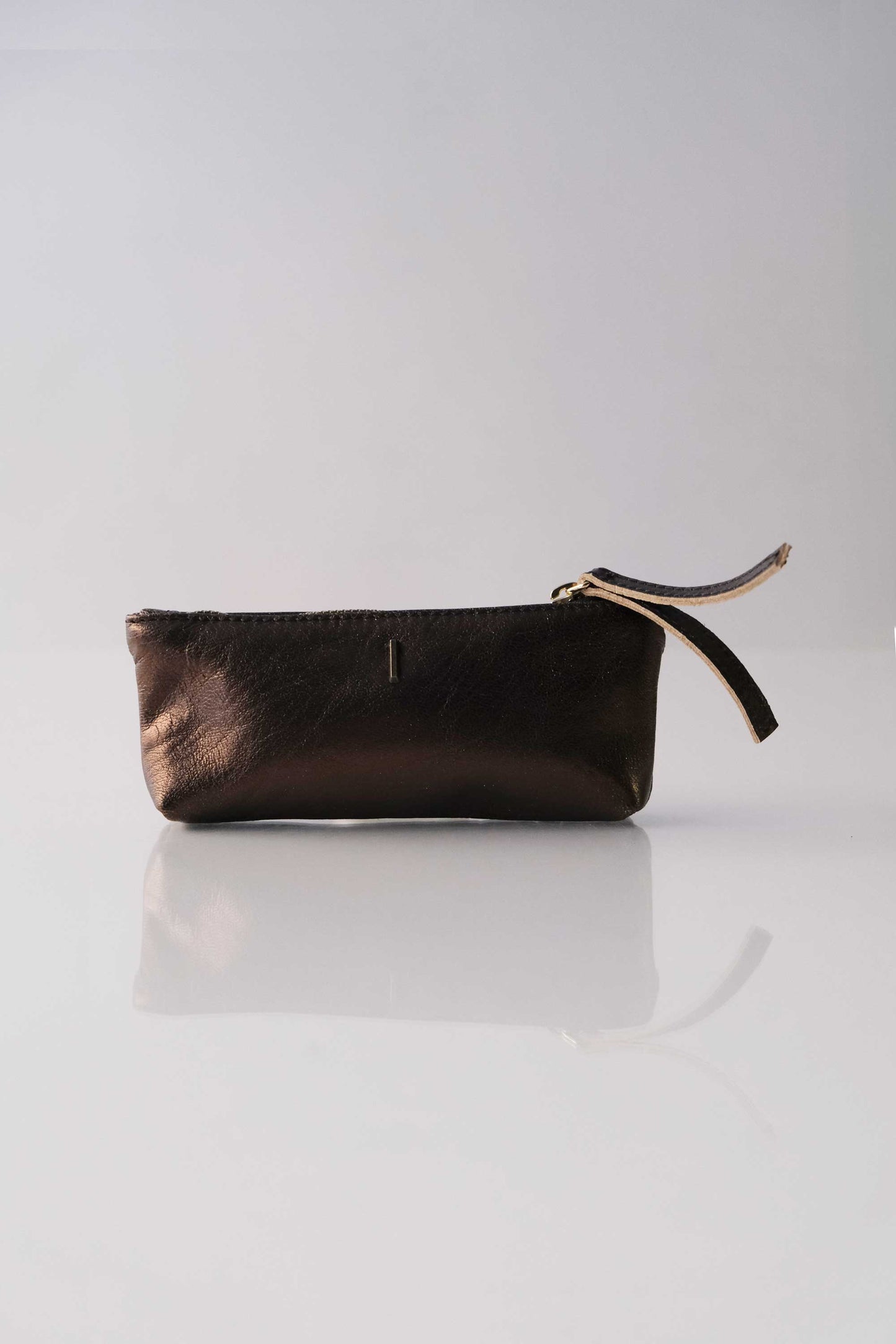 Mix leather laminated bronze  – The Sustainable Pochette - Made in Italy