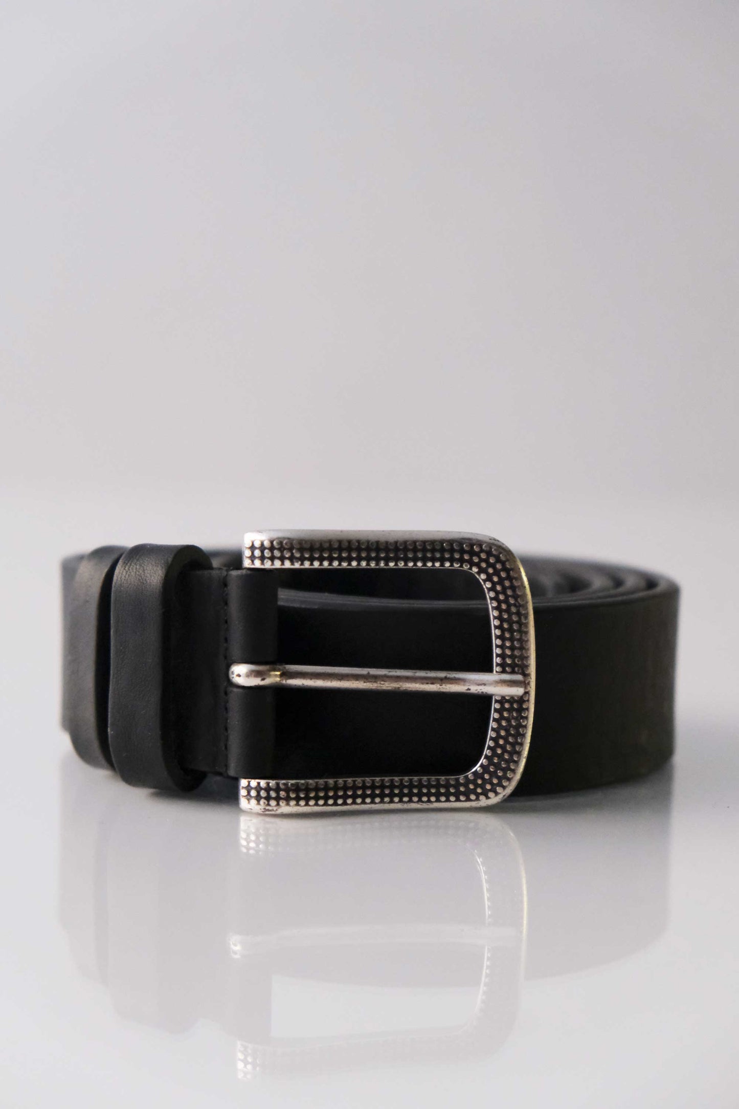 Belt Sound – Men’s vegetable-tanned leather black – Made in Italy