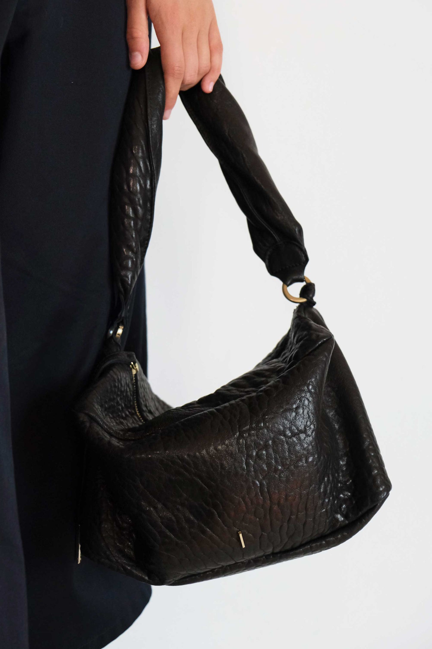 Bobo Torchon top handle bag in mutton vegetable leather