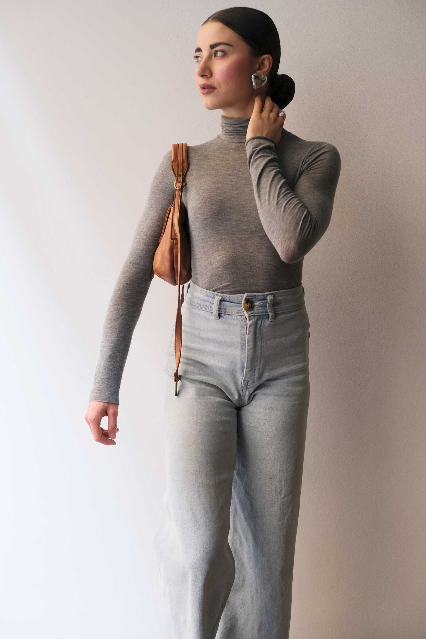 Do mini saddle bag in cognac turner calf soft leather - Made in Italy-