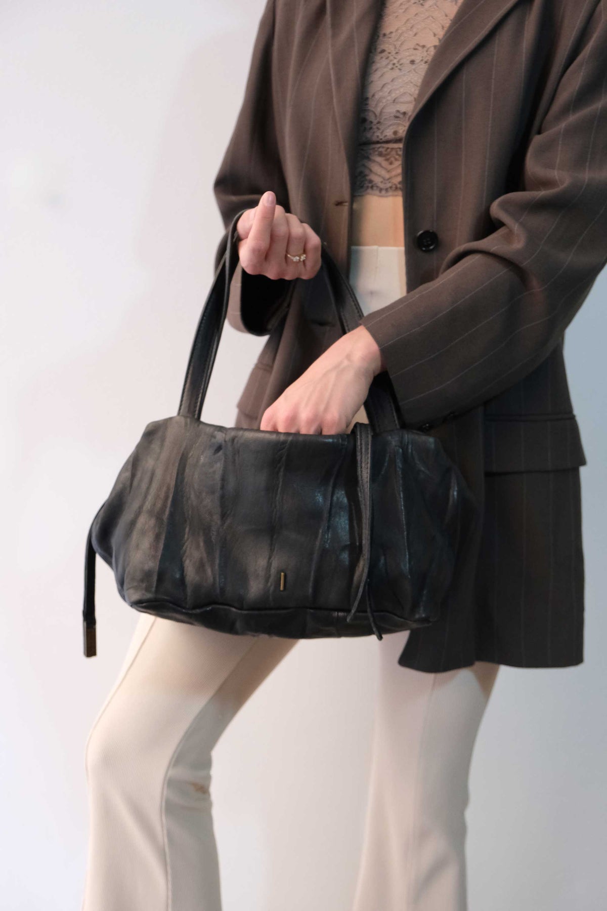 Maribè in black lomè nappa leather – Made in Italy
