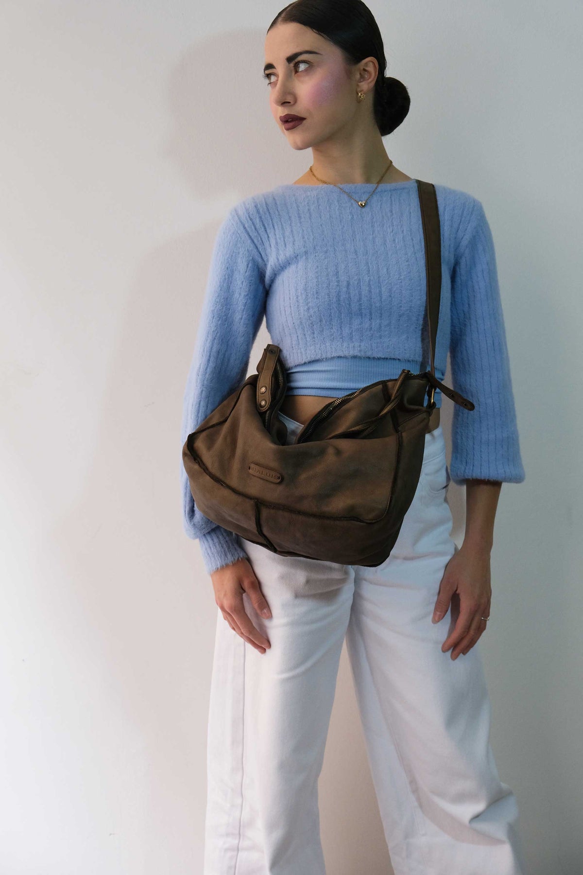 Rechi Big moss garment-dyed leather - Made in Italy -