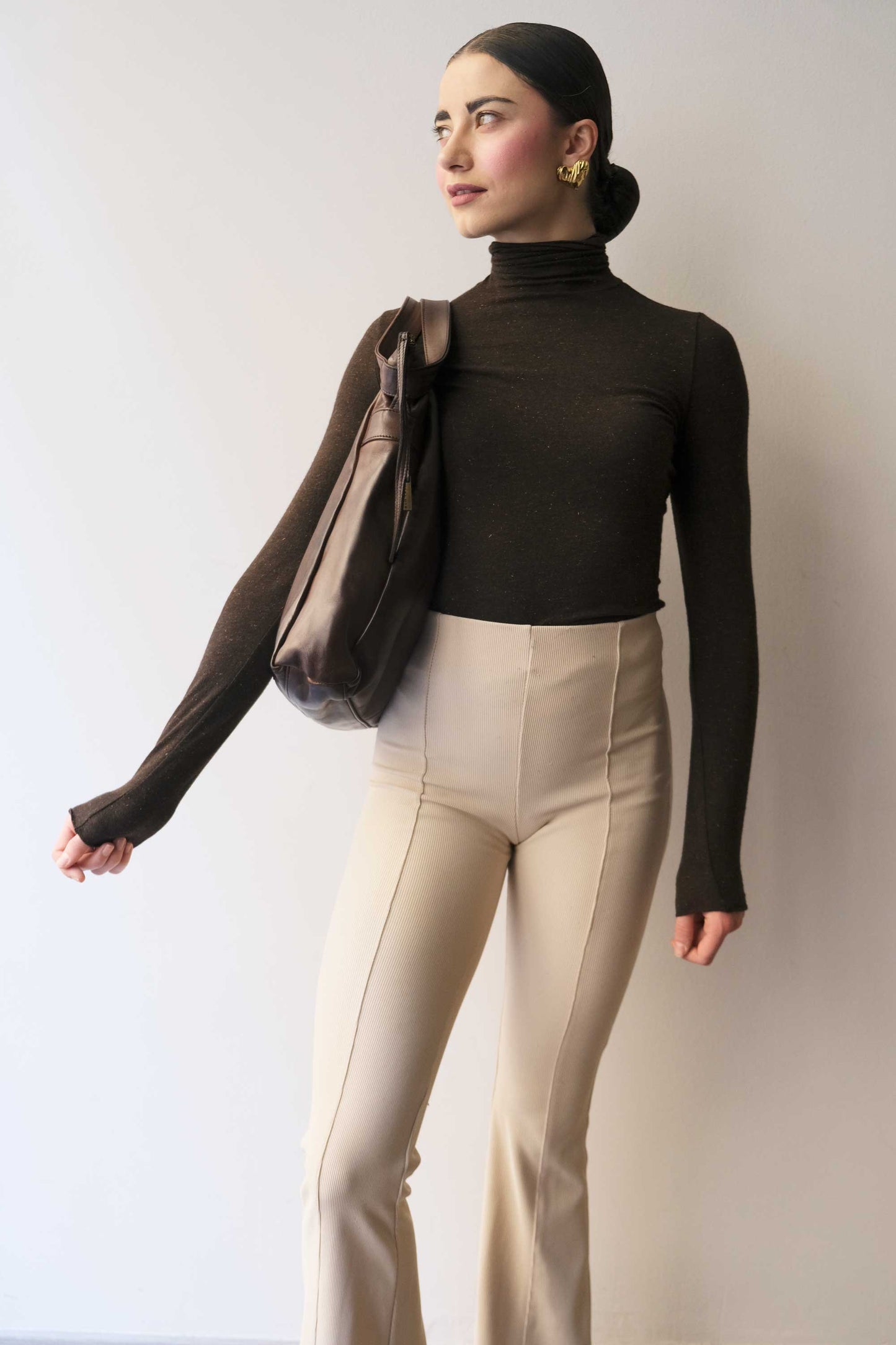 Valy in turner caffè soft calf leather - Made in Italy -