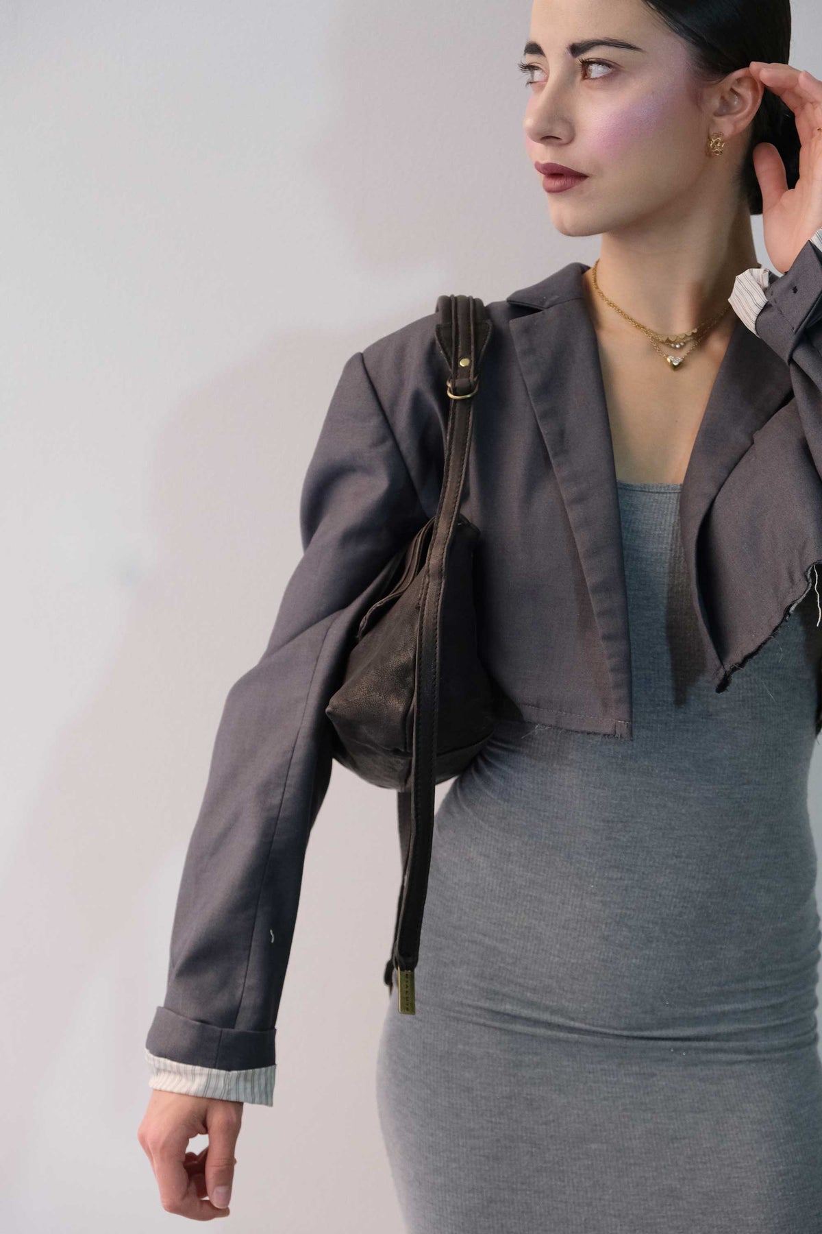 Do mini saddle bag in brown soft washed nappa - Made in Italy -