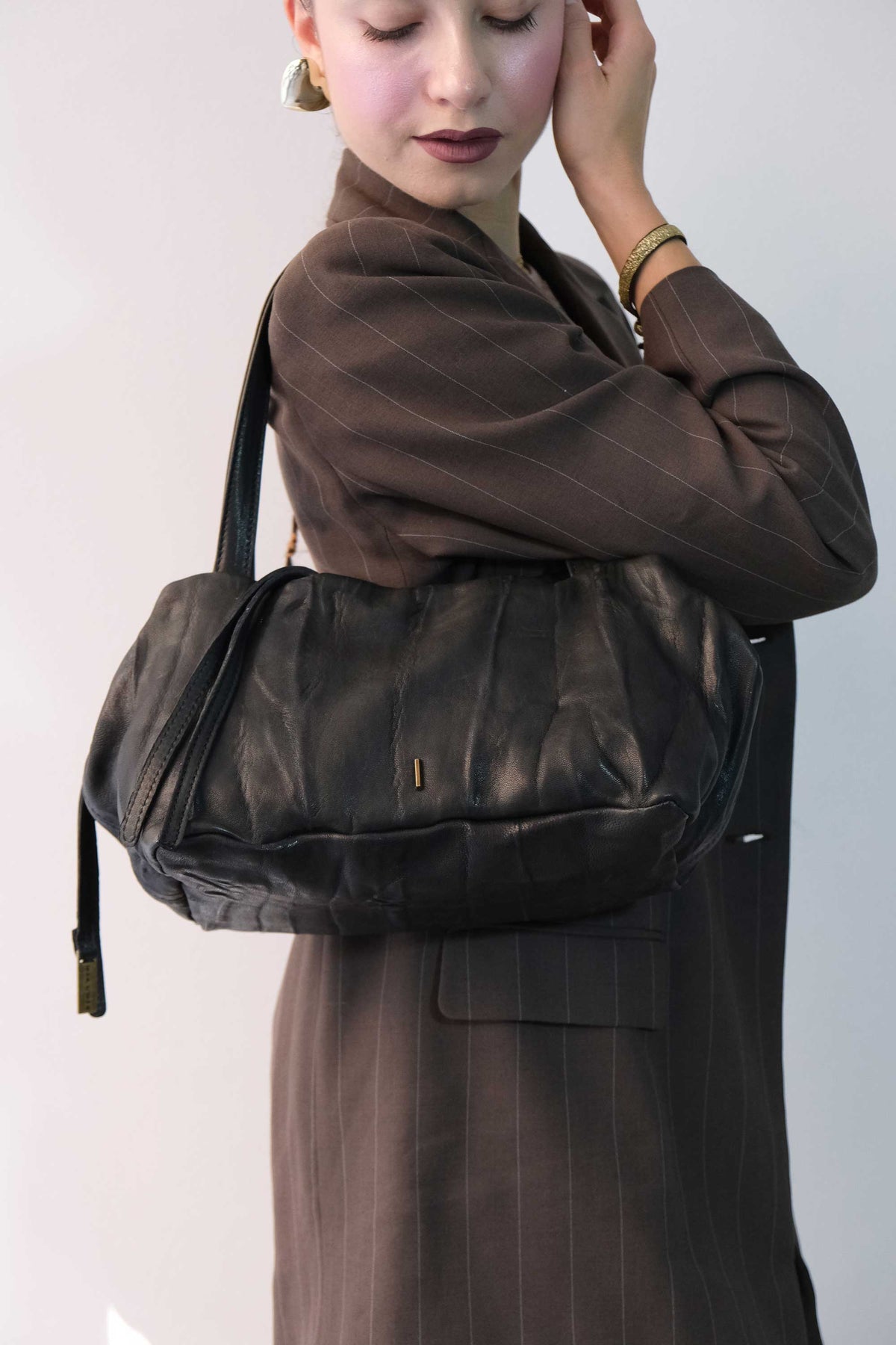 Maribè in black lomè nappa leather – Made in Italy