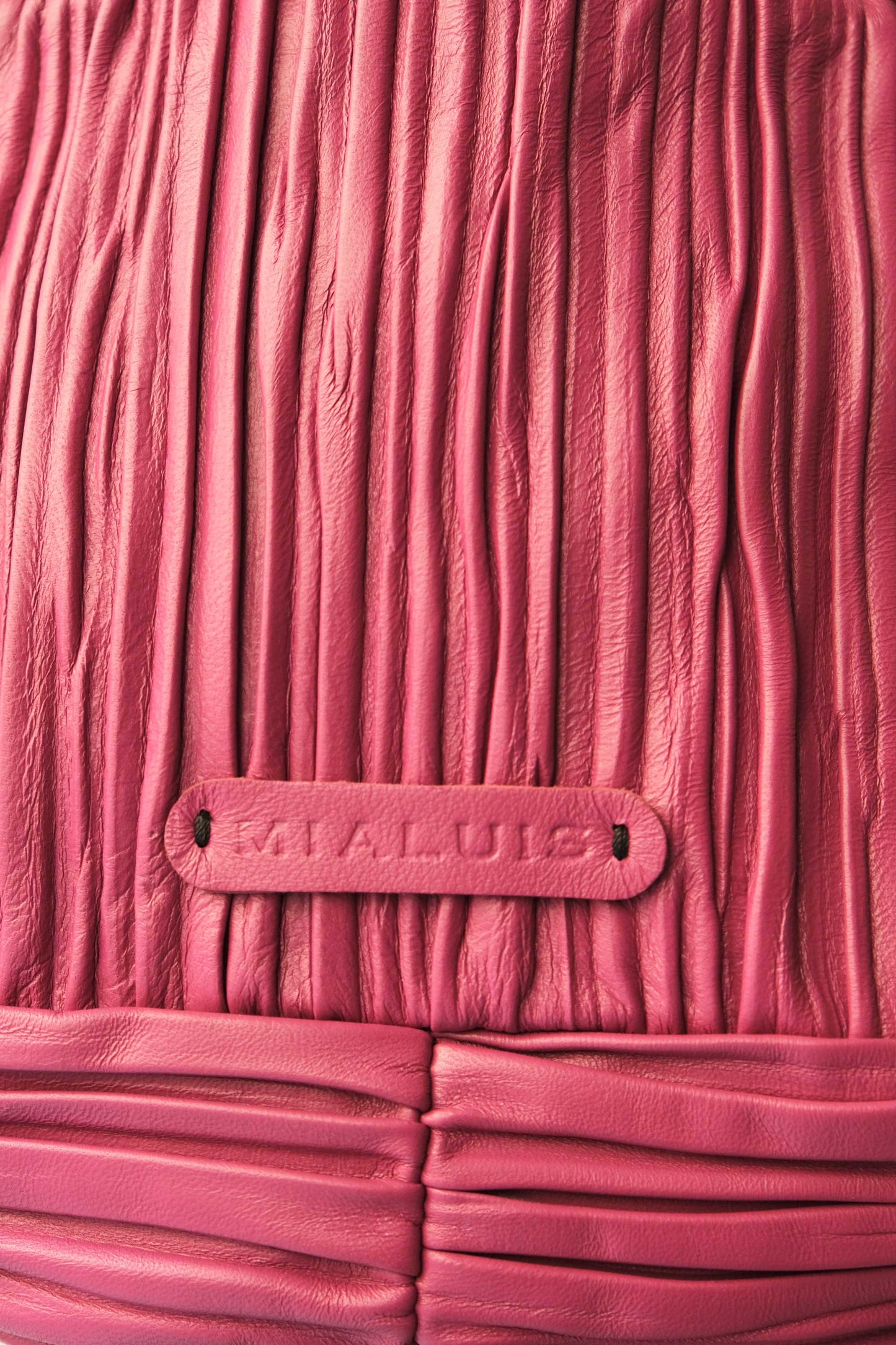 PRE ORDER discount 15%- Minu in pleated barolo colour leather- use code PREORDER15 - ESTIMATED DELIVERY END SEPTEMBER - Made in Italy -